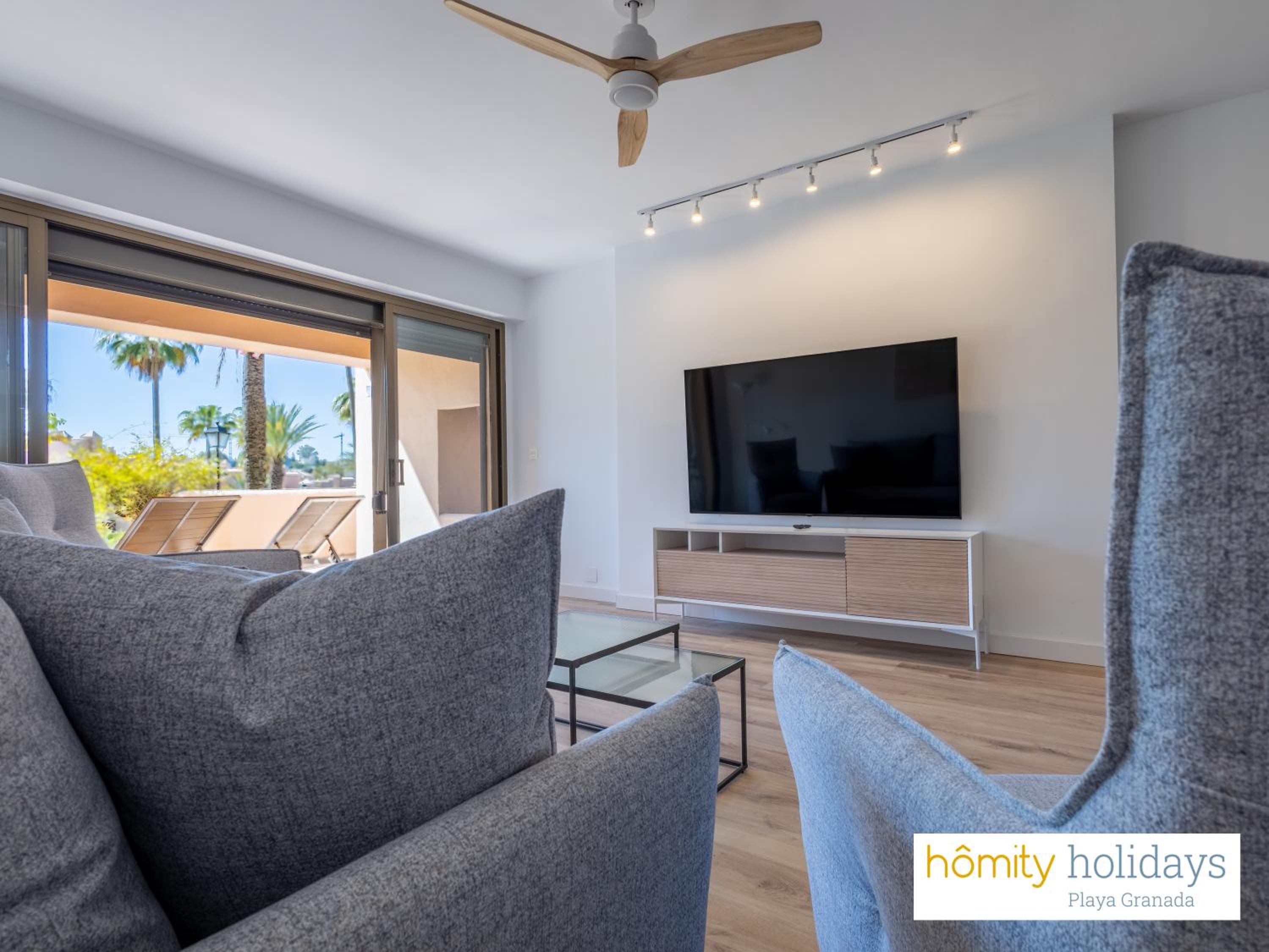 Apartamento con vista al jardín