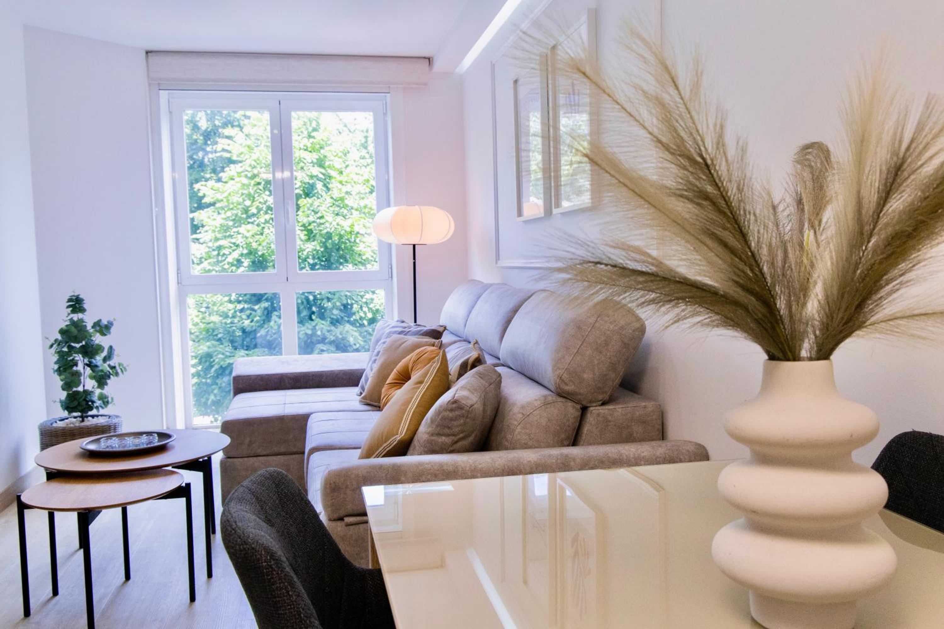 Apartamento de una habitación con vista al parque.