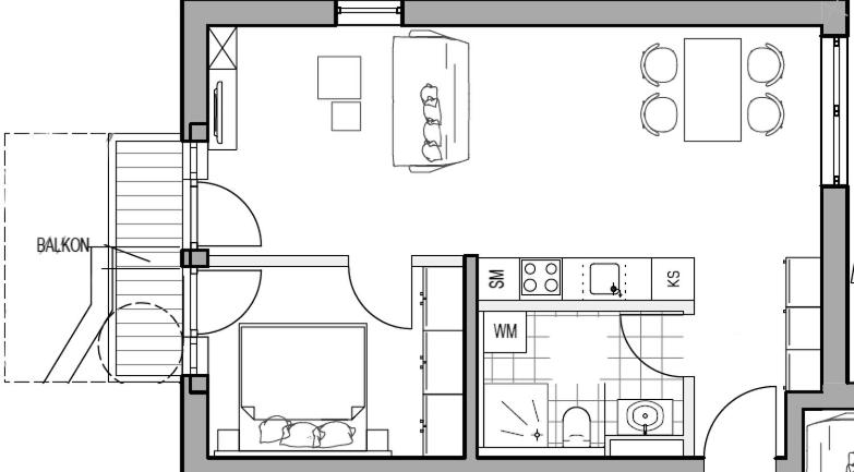 Apartment with Balcony