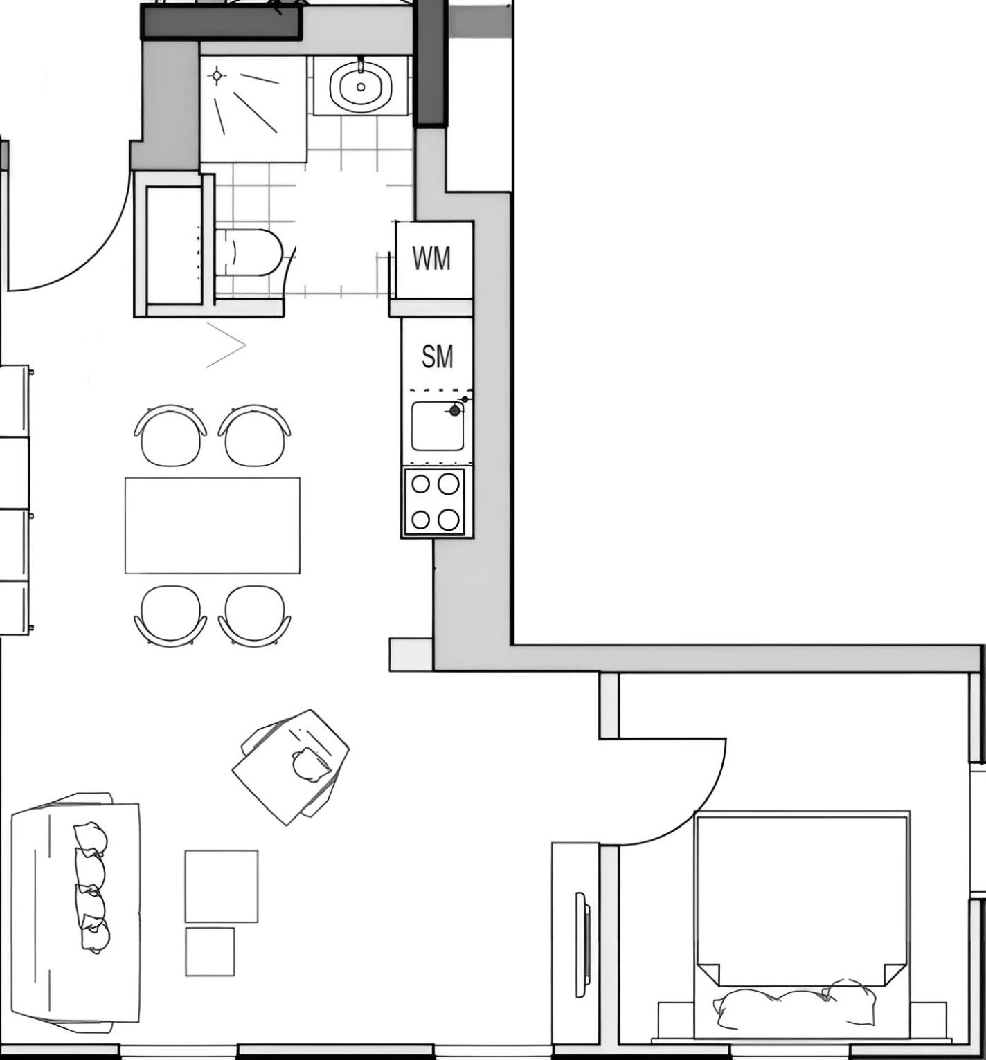 One-Bedroom Apartment photo 2