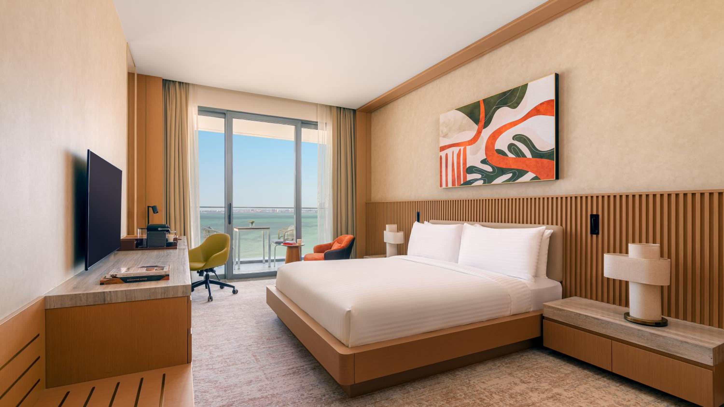 Deluxe King Sea View with Meryal Waterpark Access - Photo 1