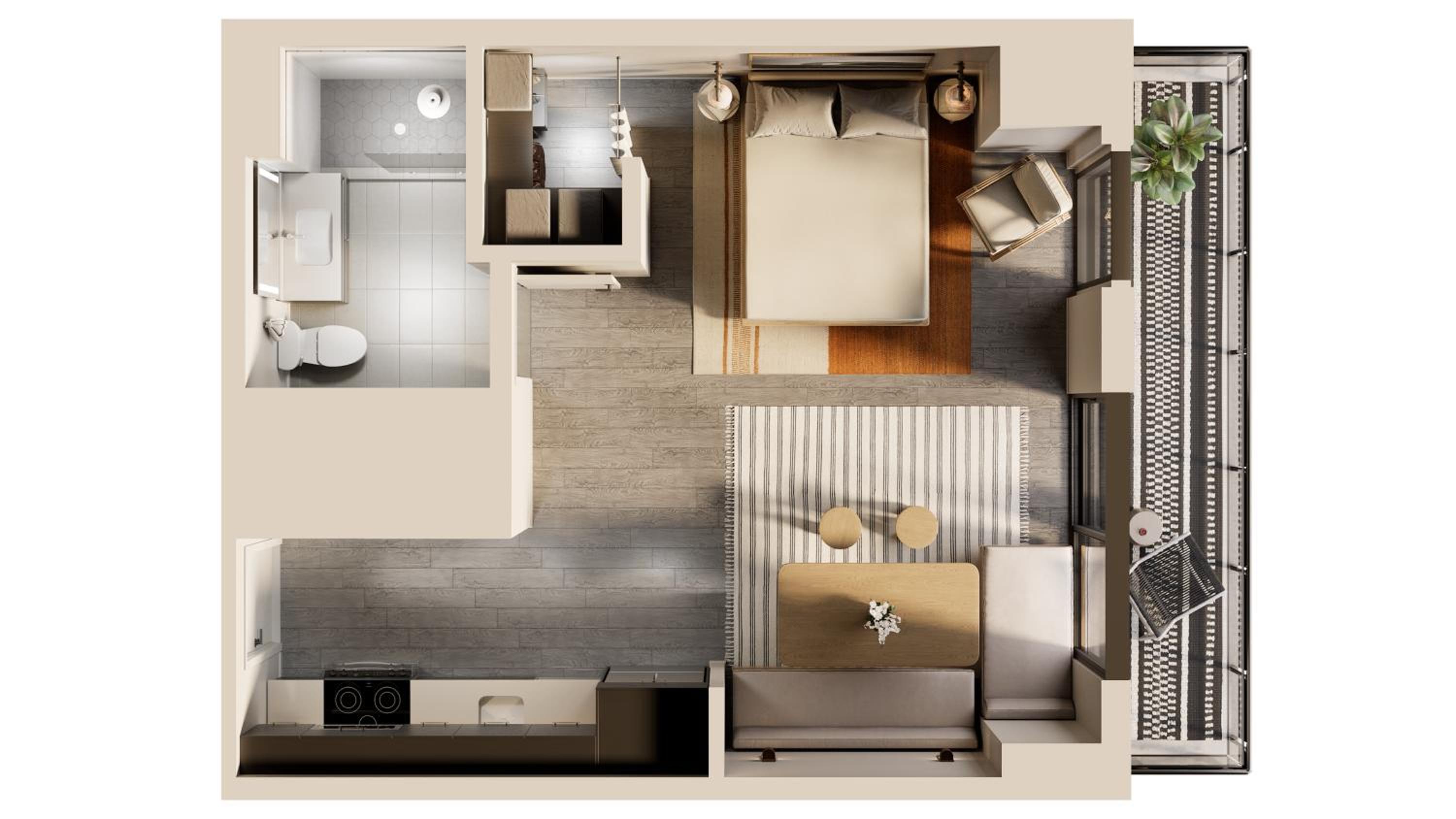 Studio Apartment - Photo 2