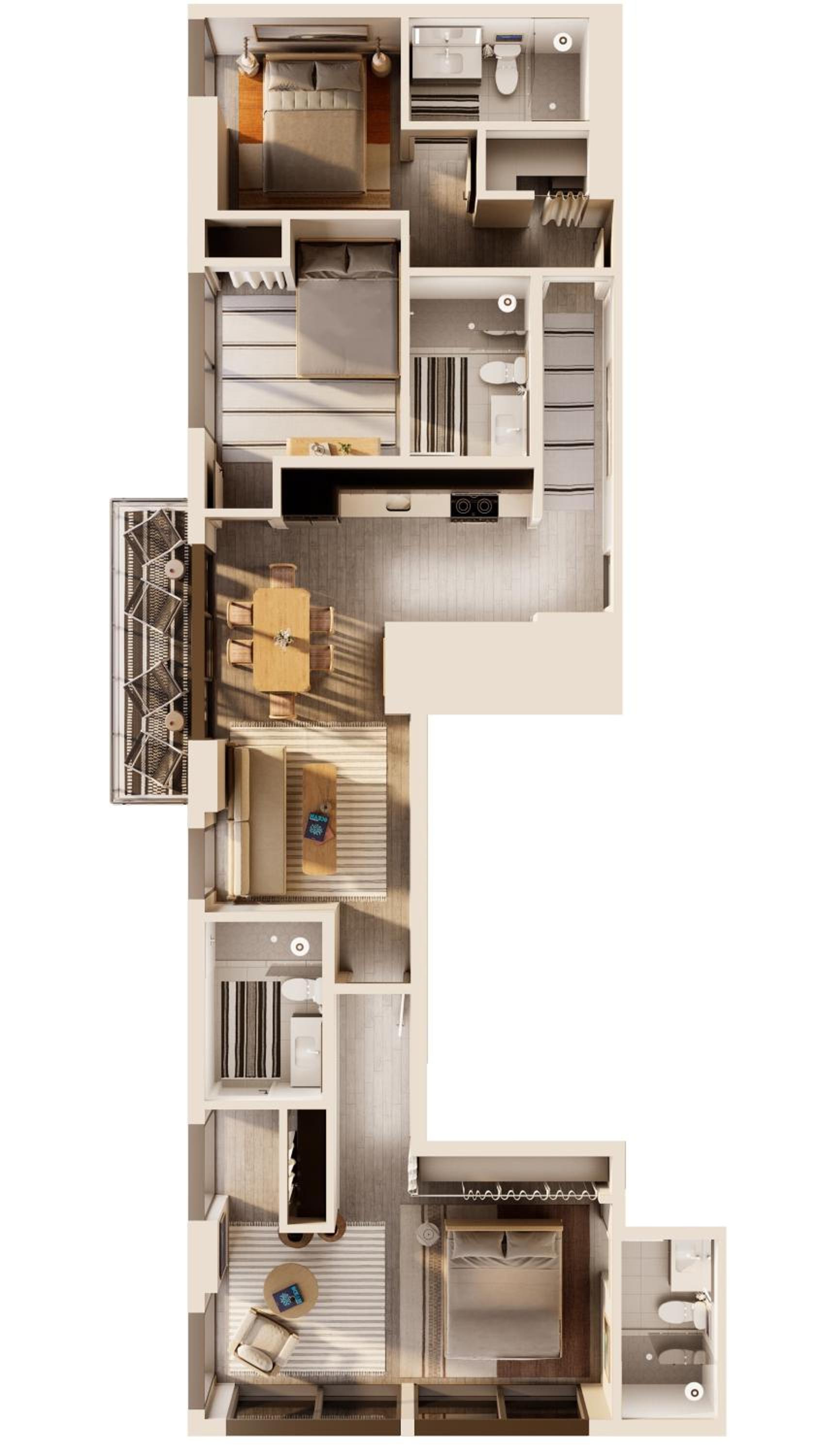 Three-Bedroom Apartment with Water View - Photo 3