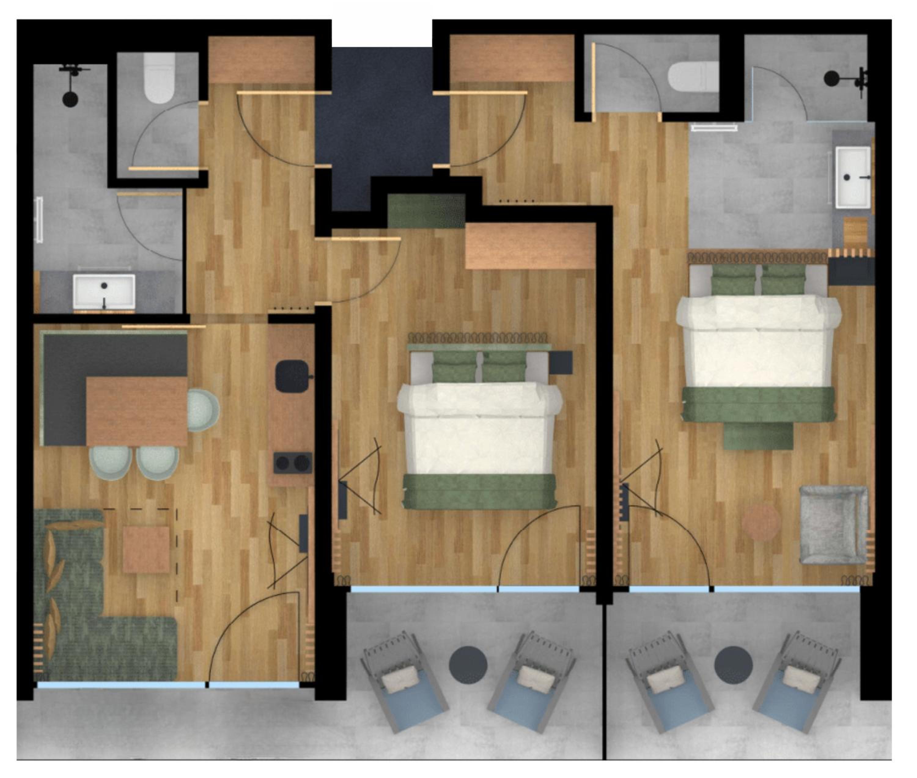 Modern Apartment Deluxe with TOP VIEW - 2 bedrooms photo 2