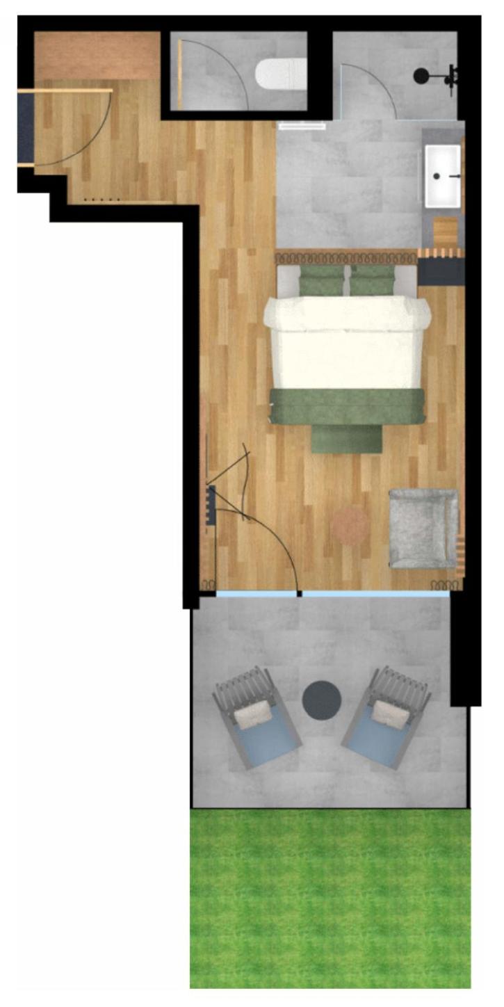 Modern Double room Deluxe with GARDEN photo 3