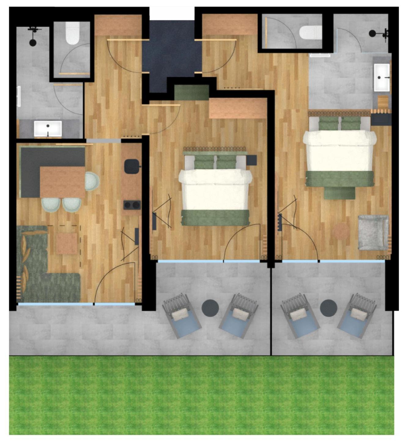 Modern Apartment Deluxe with GARDEN - 2 bedrooms