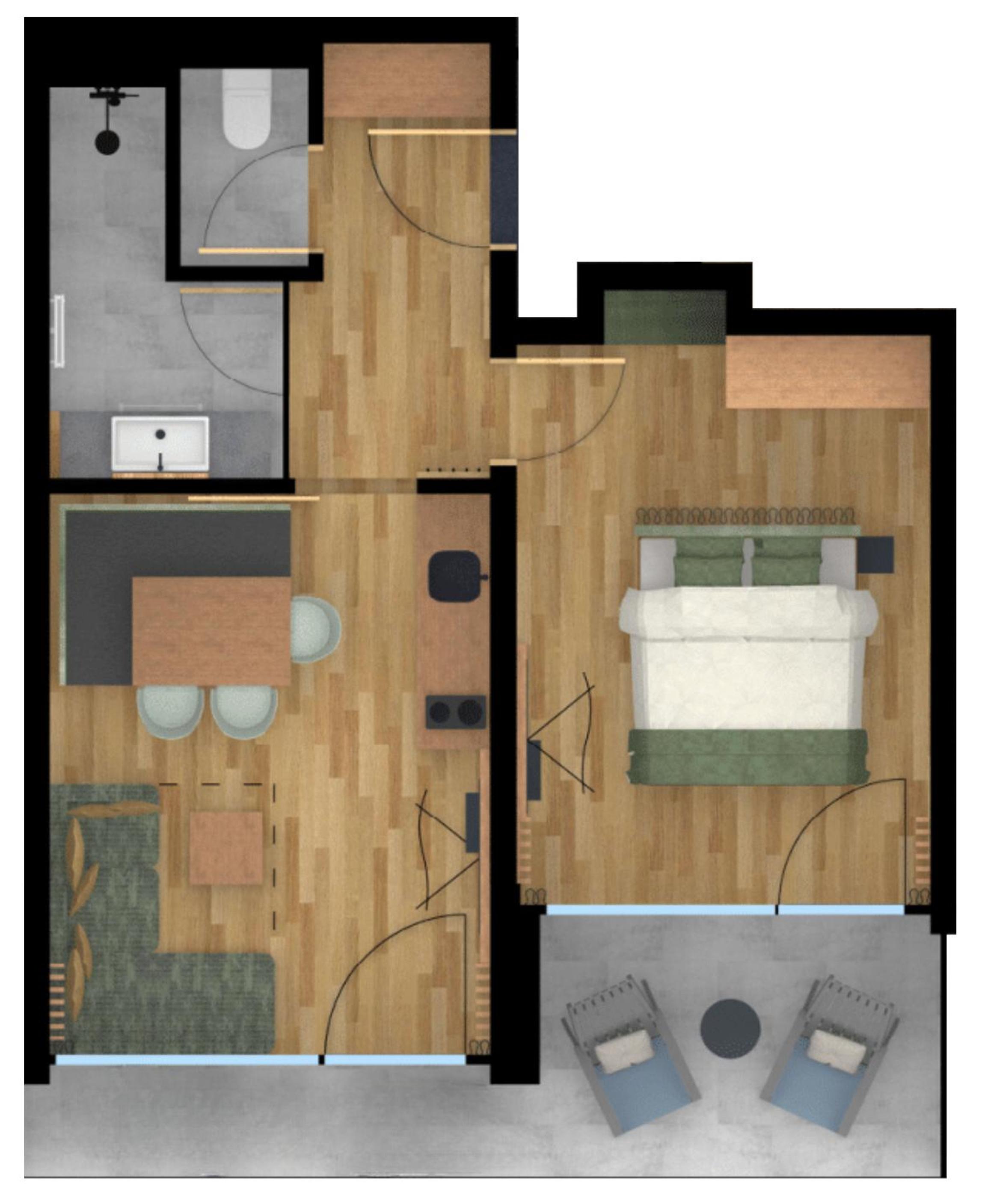 Modern Apartment Deluxe - 1 bedroom  photo 2