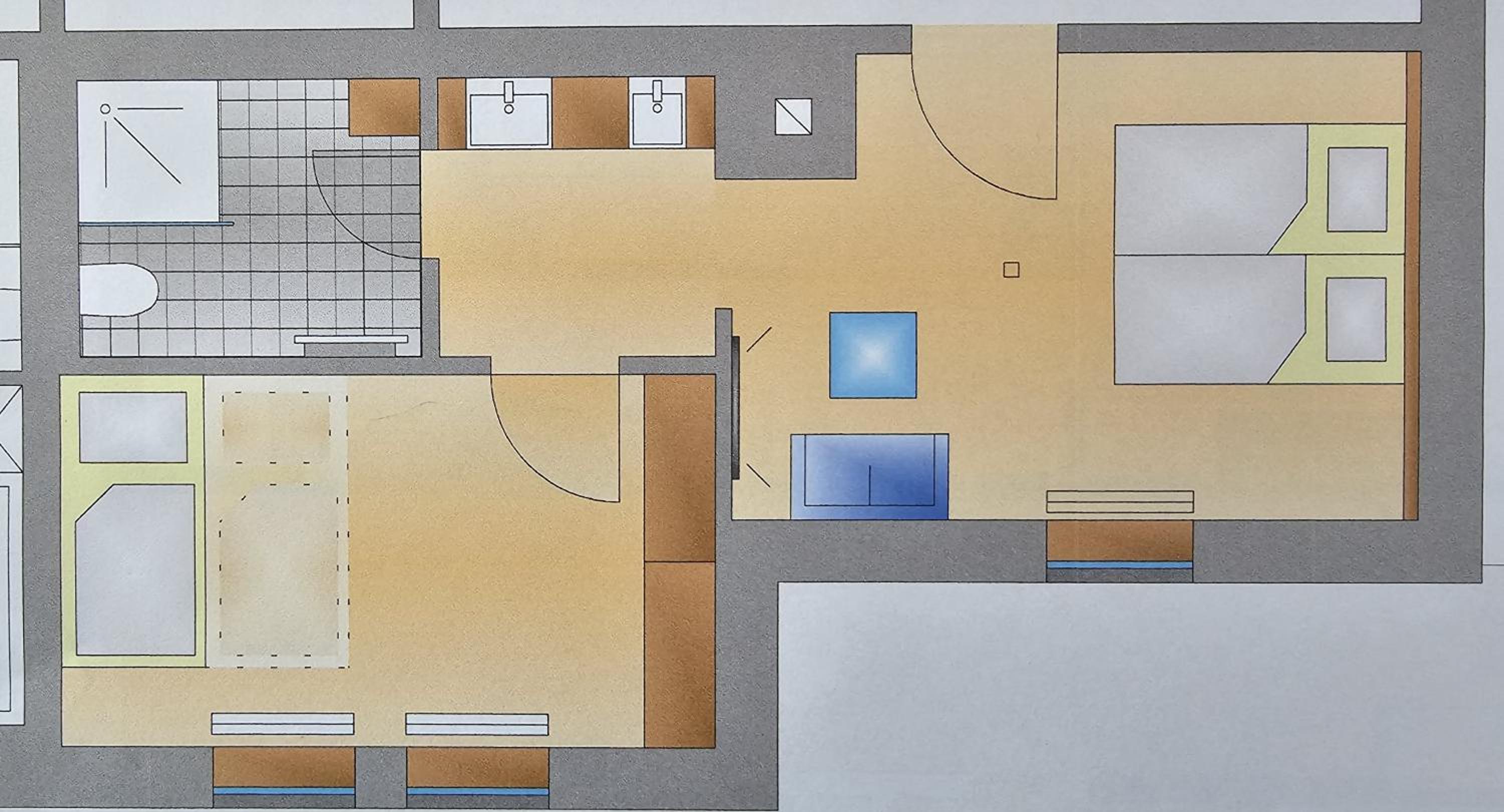 两卧室套房