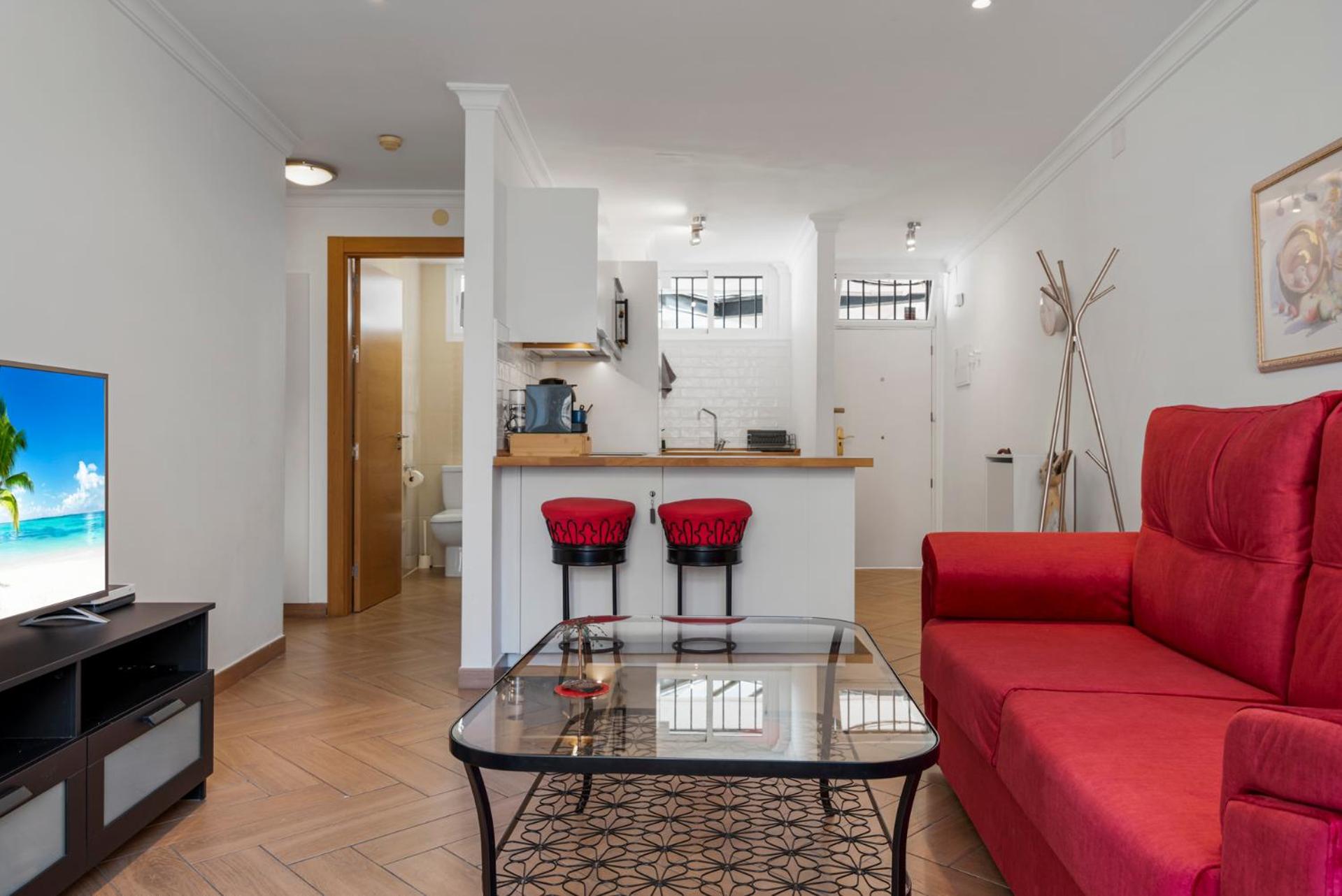 Apartamento de una habitación con vista al jardín
