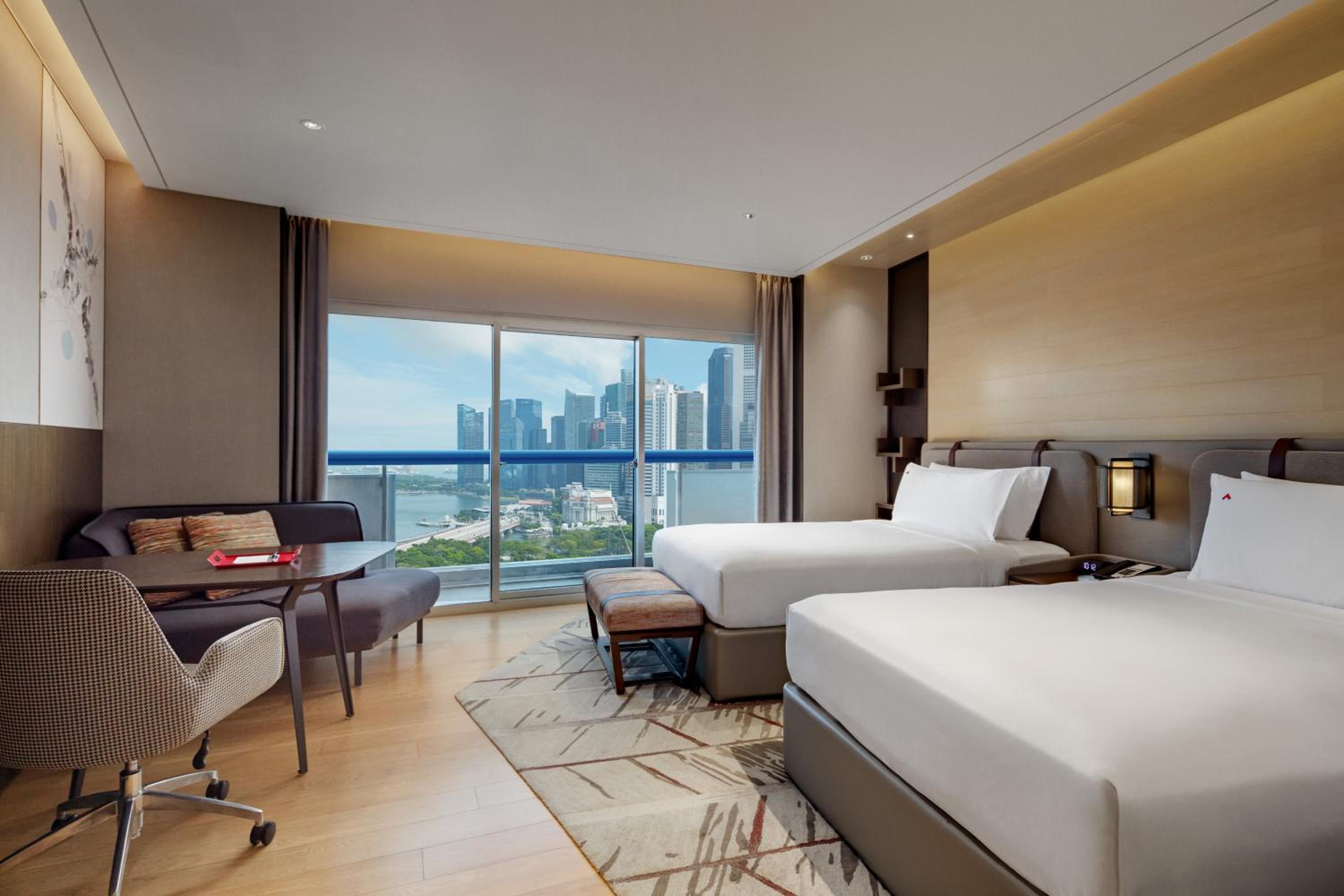 Swiss Prestige, Two Doubles, High Floor, Balcony, Marina Bay View