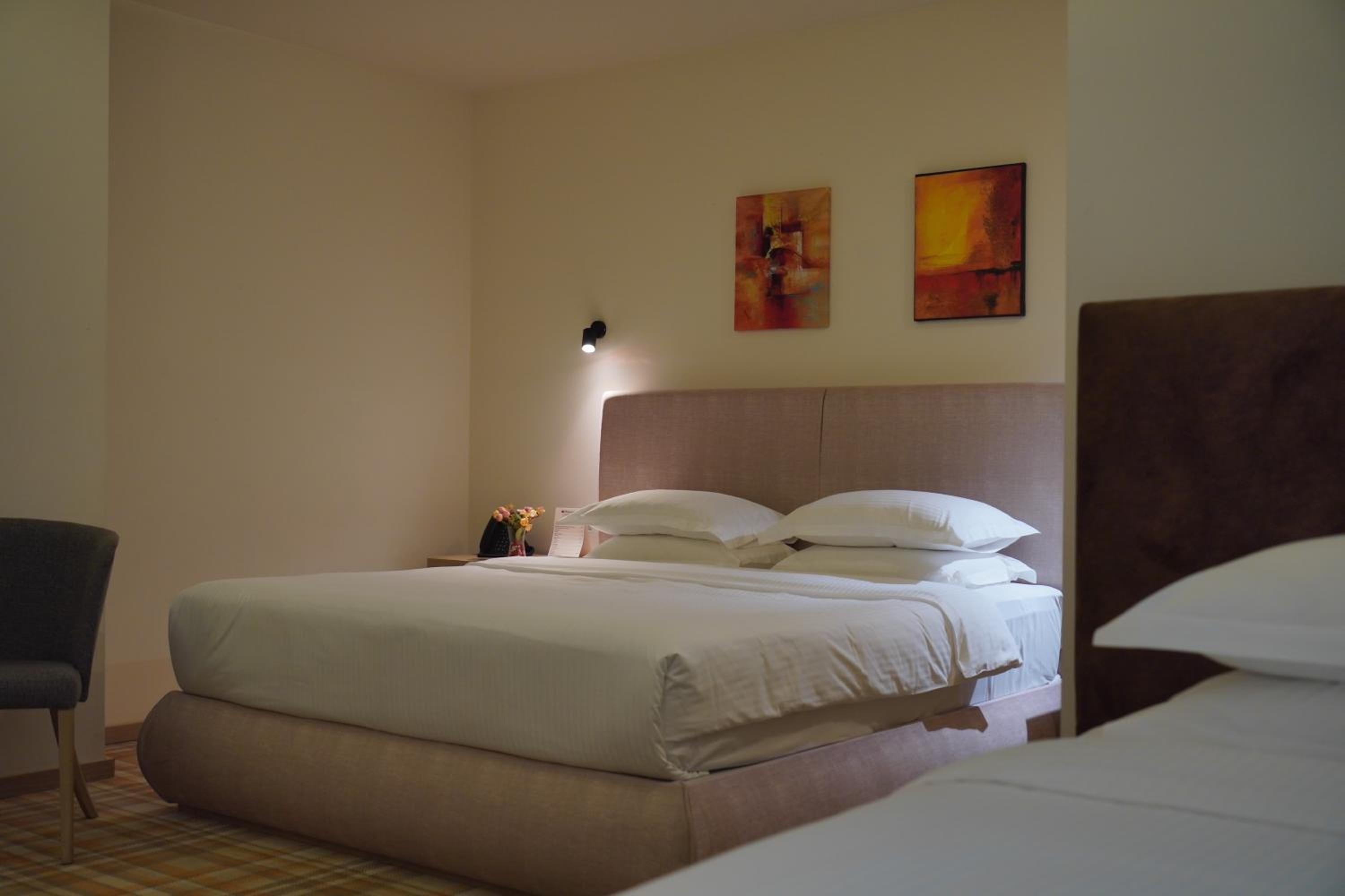 King Room with One King Bed and One Single Bed - Balcony/Mountain View photo 3