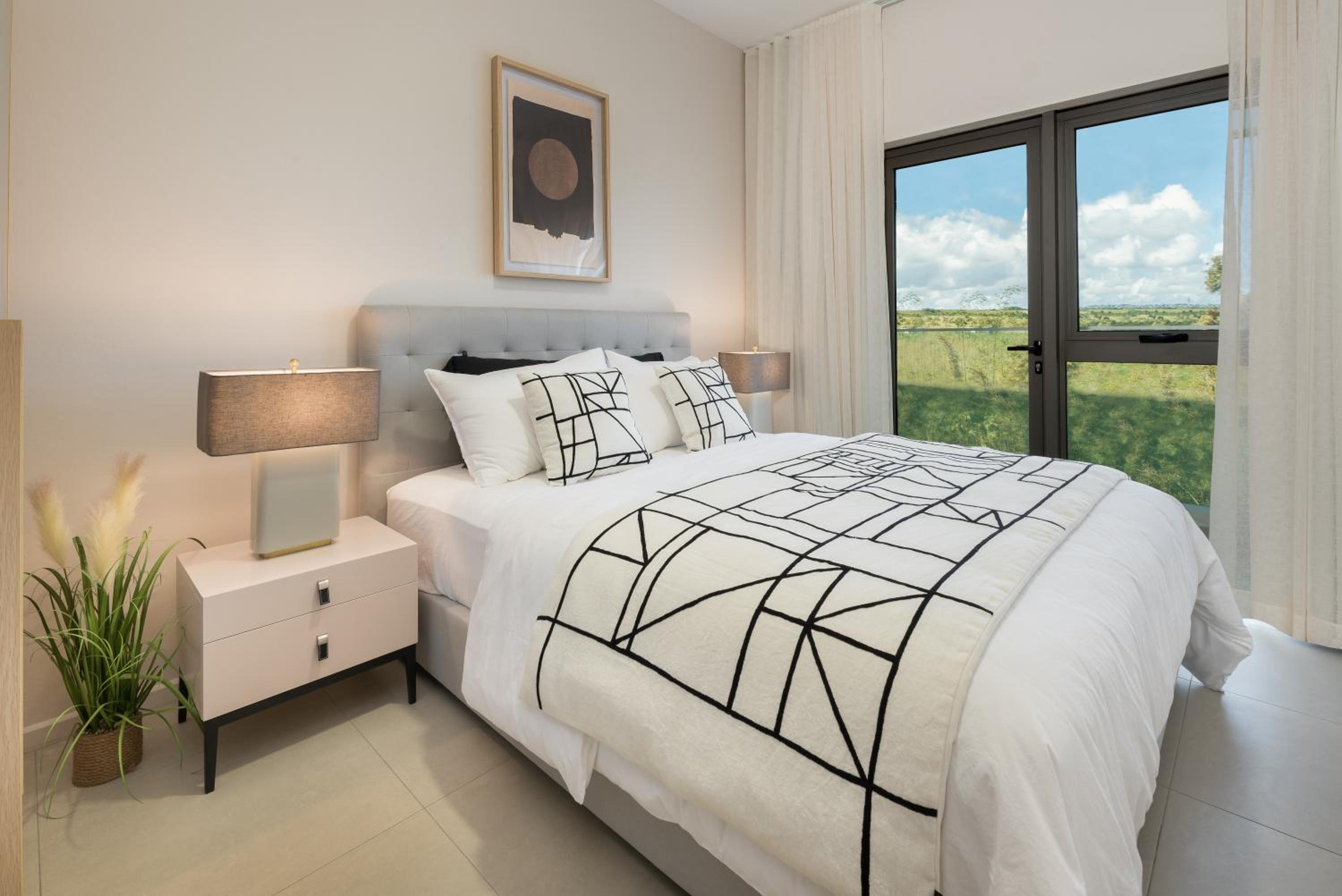 Deluxe Two-Bedroom Apartment with Garden View