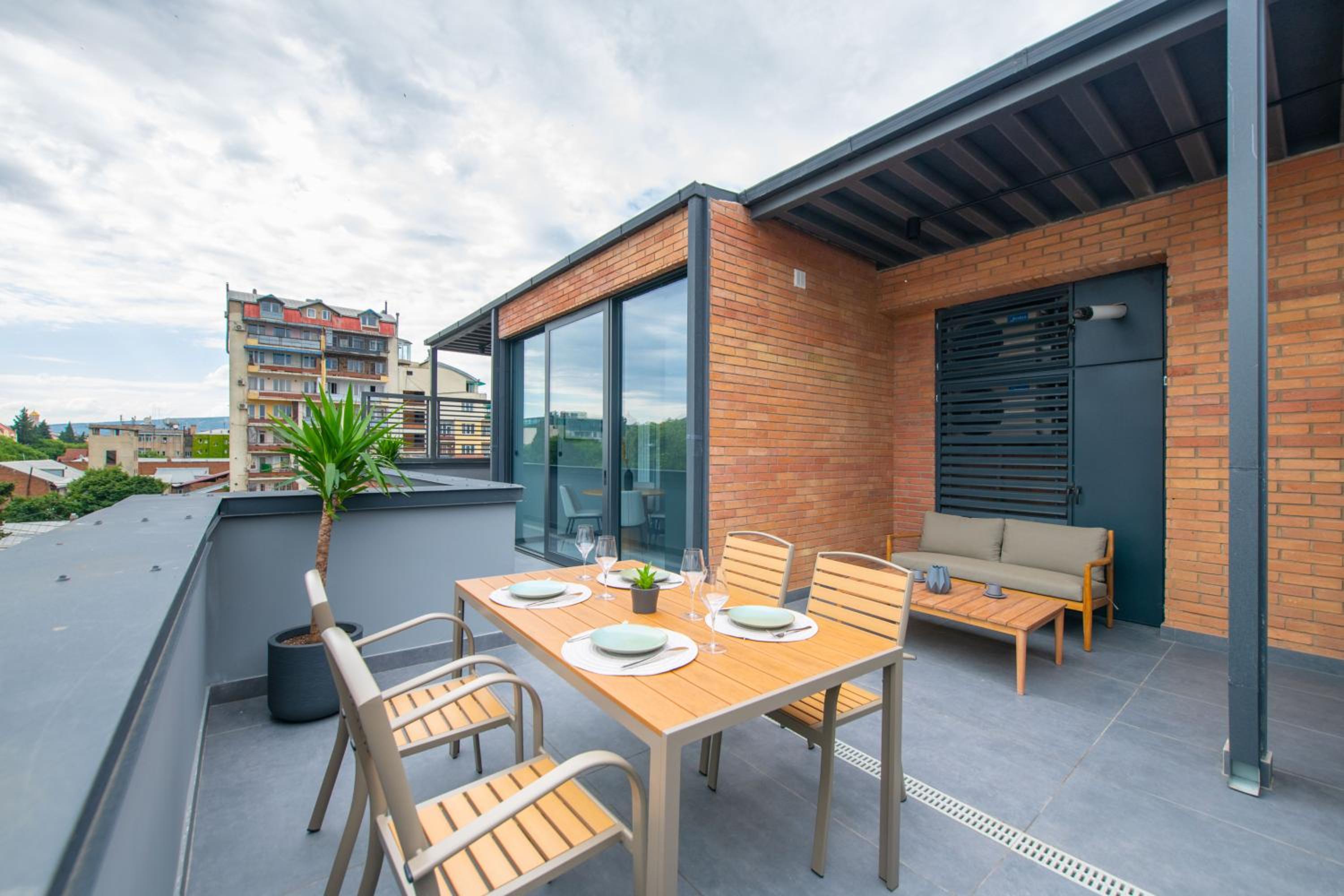 Penthouse Two-Bedroom Terrace Suite with Kitchen
