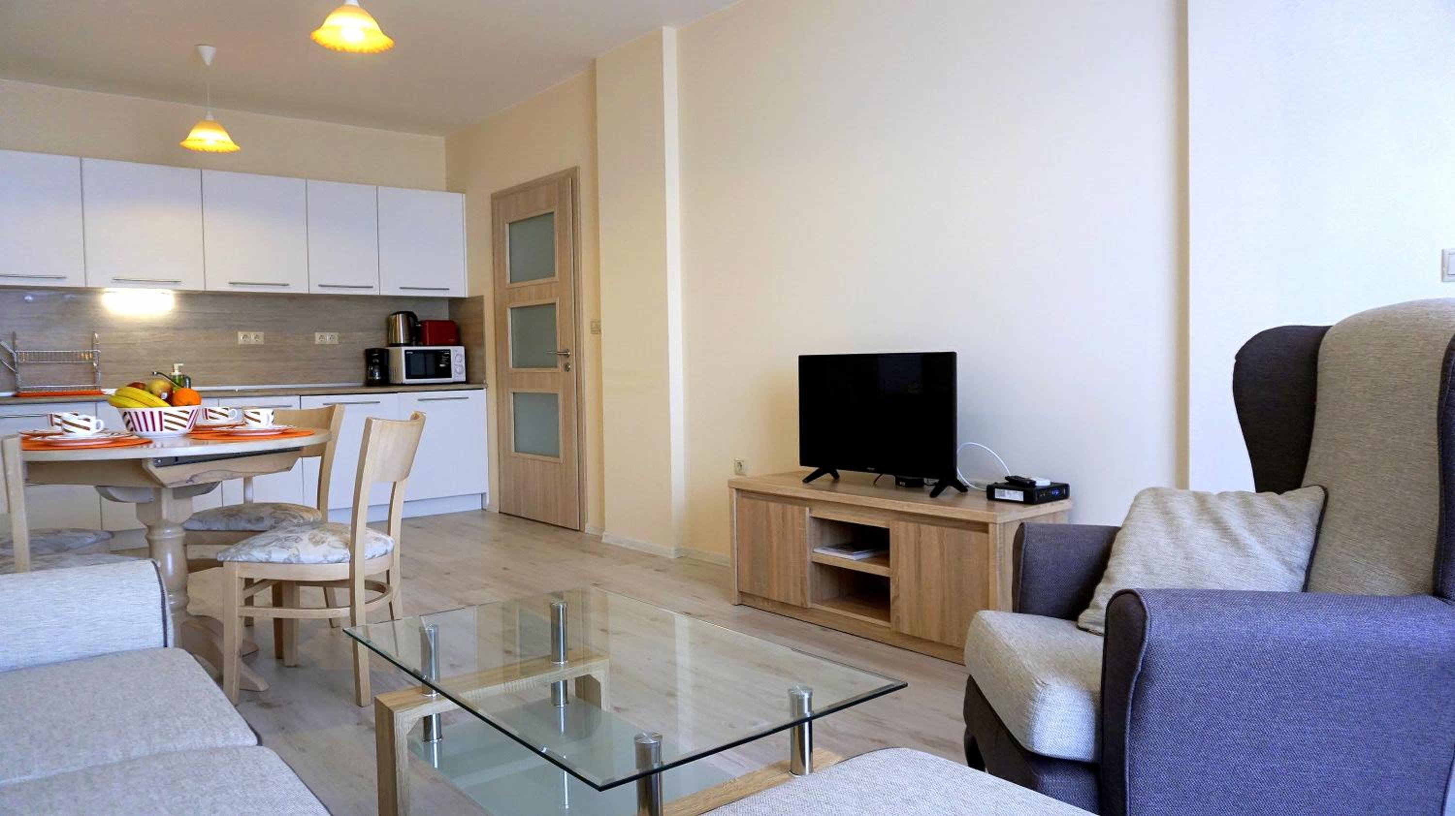 One-Bedroom Apartment with Balcony and Sea View