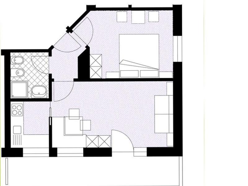 One-Bedroom Apartment with Balcony photo 2