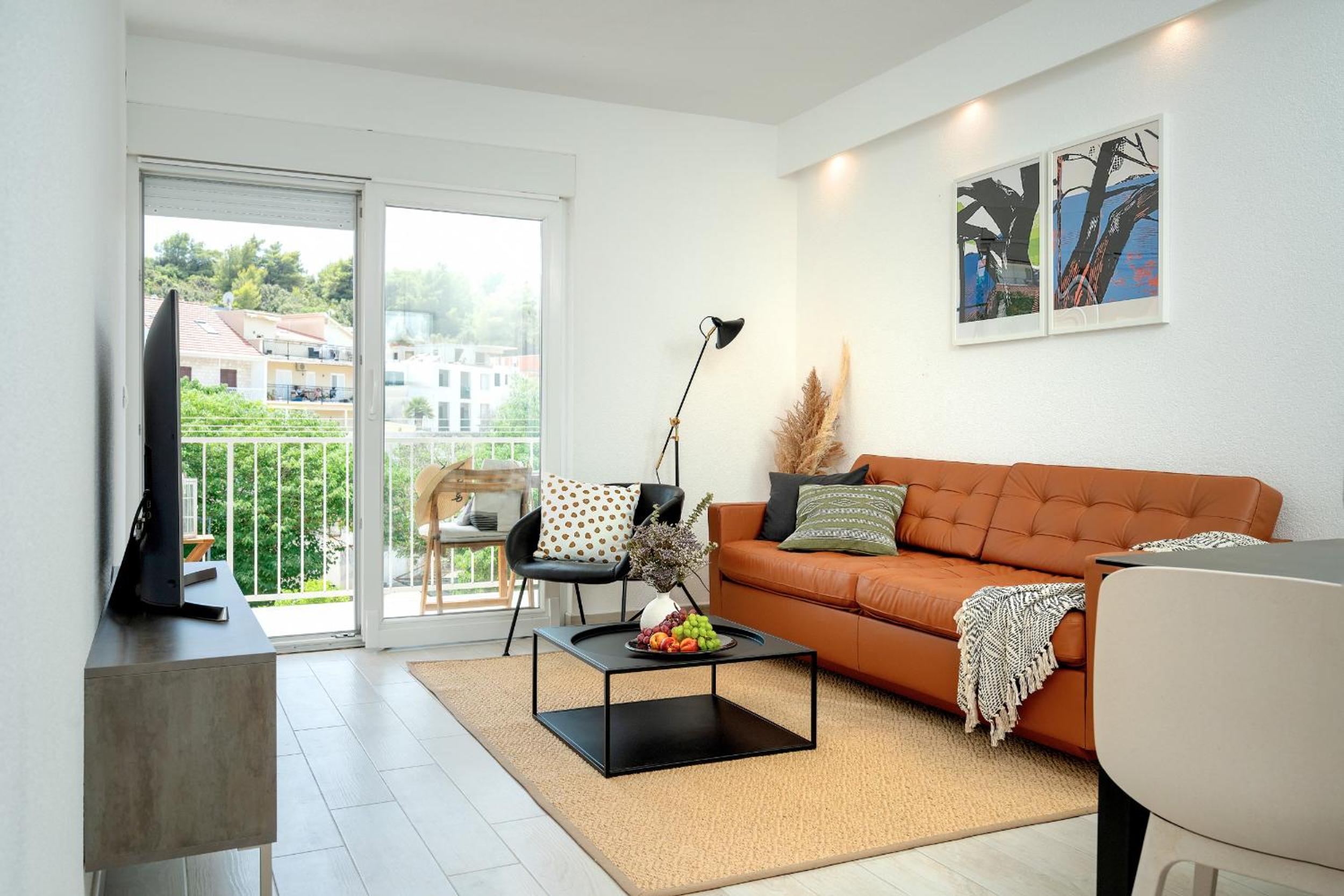 One-Bedroom Apartment with Balcony and Sea View
