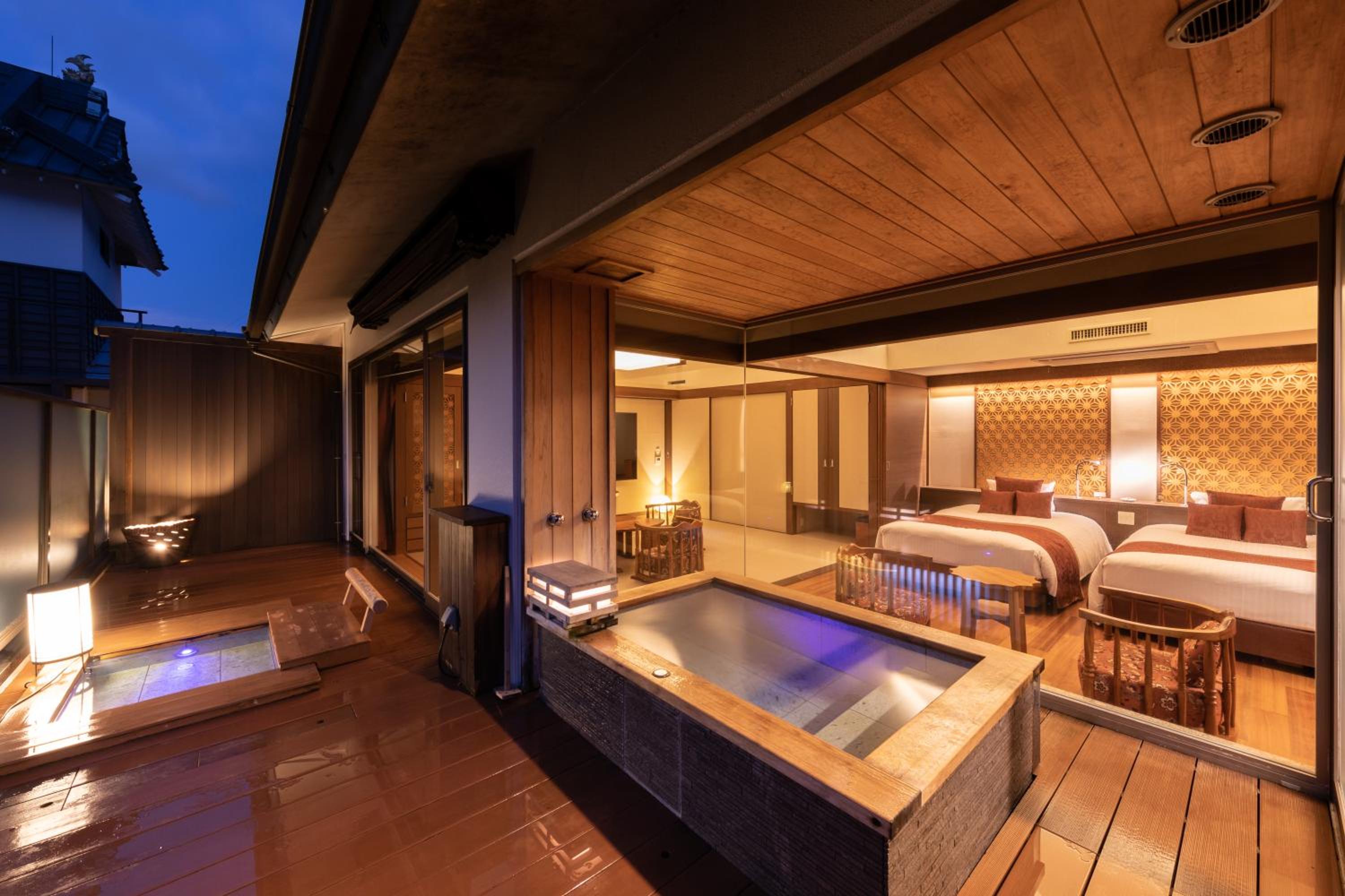 Twin Room with Tatami Area with Open-Air Bath - KANADE