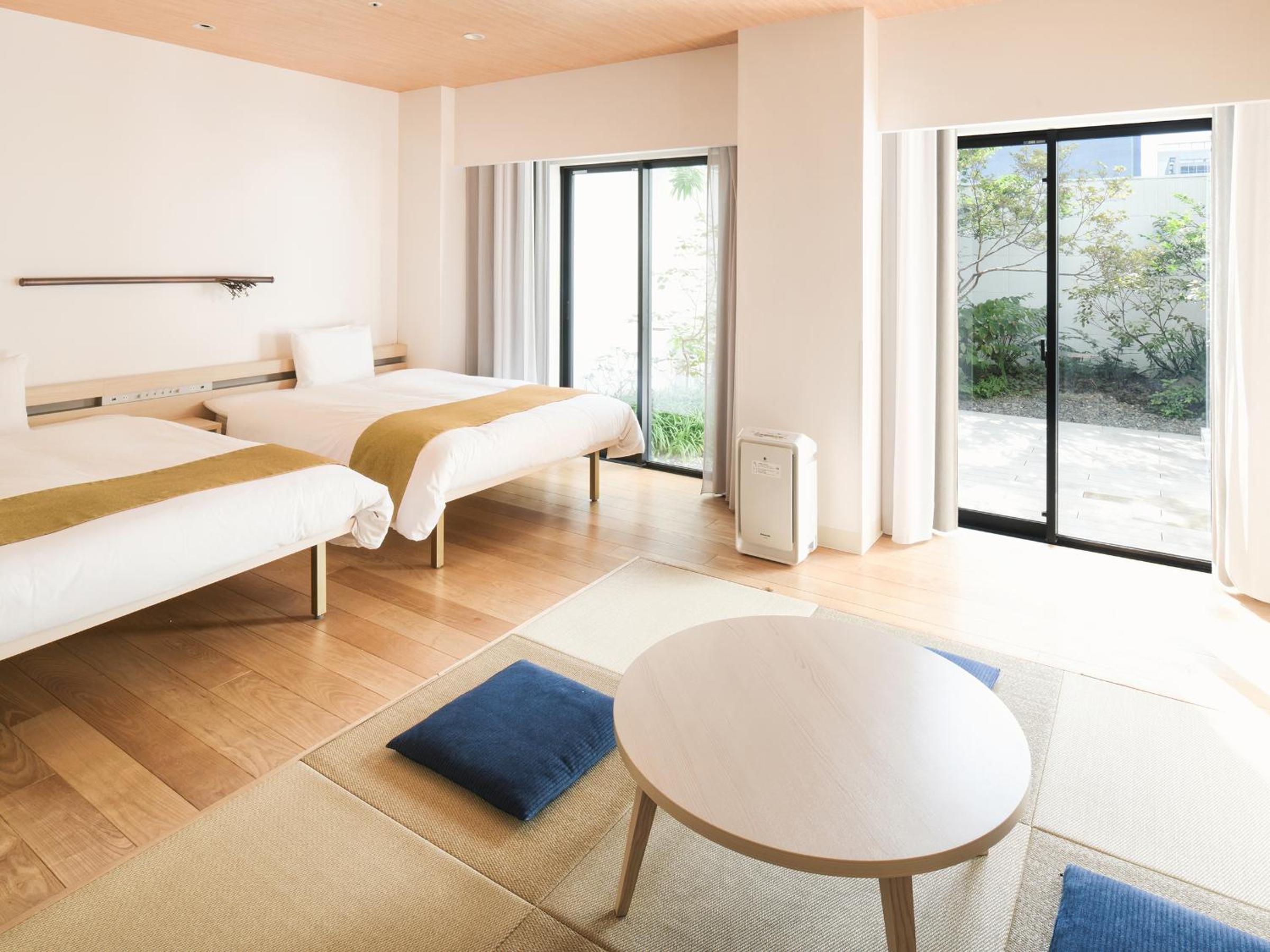 Premium Twin Room with Semi Open-Air Bath - Non-Smoking