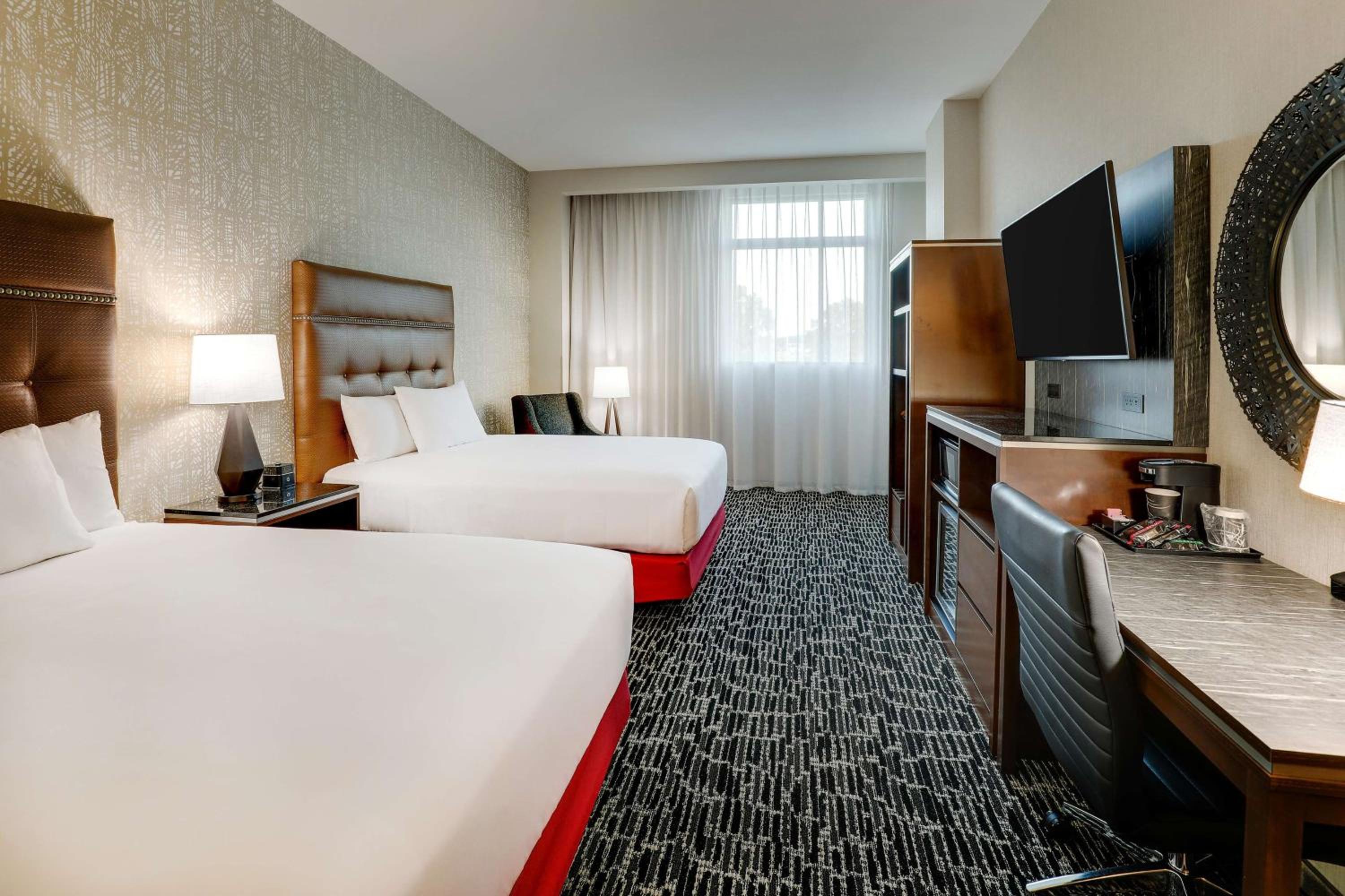 Deluxe Queen Room with Two Queen Beds -  Hearing Accessible, Roll-In Shower