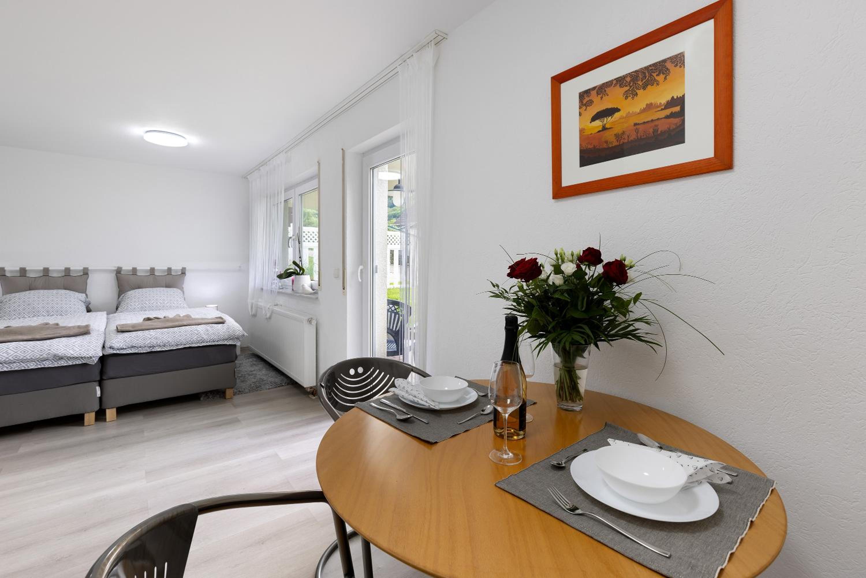 One-Bedroom Apartment with Garden View