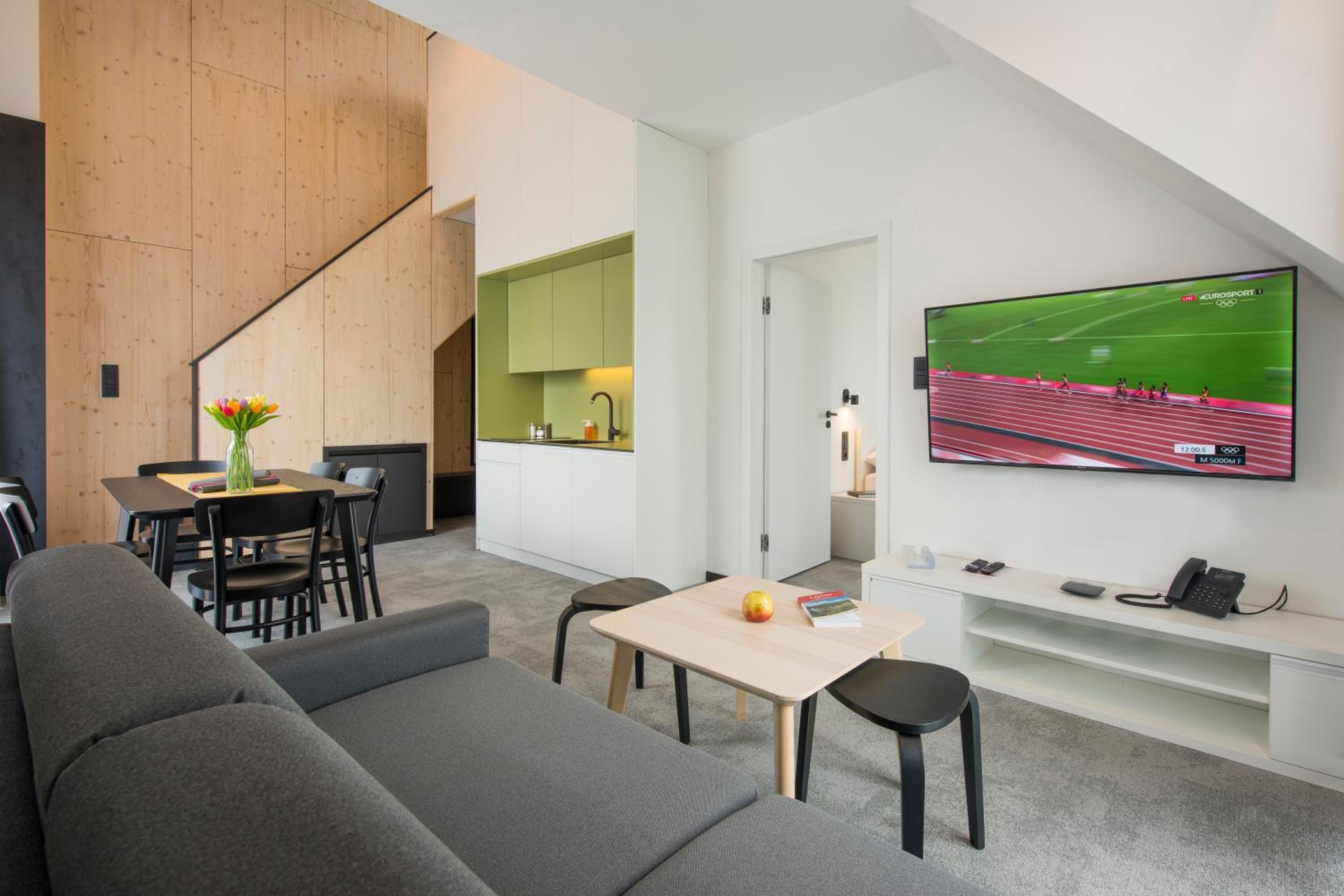 One-Bedroom Loft Apartment with Balcony