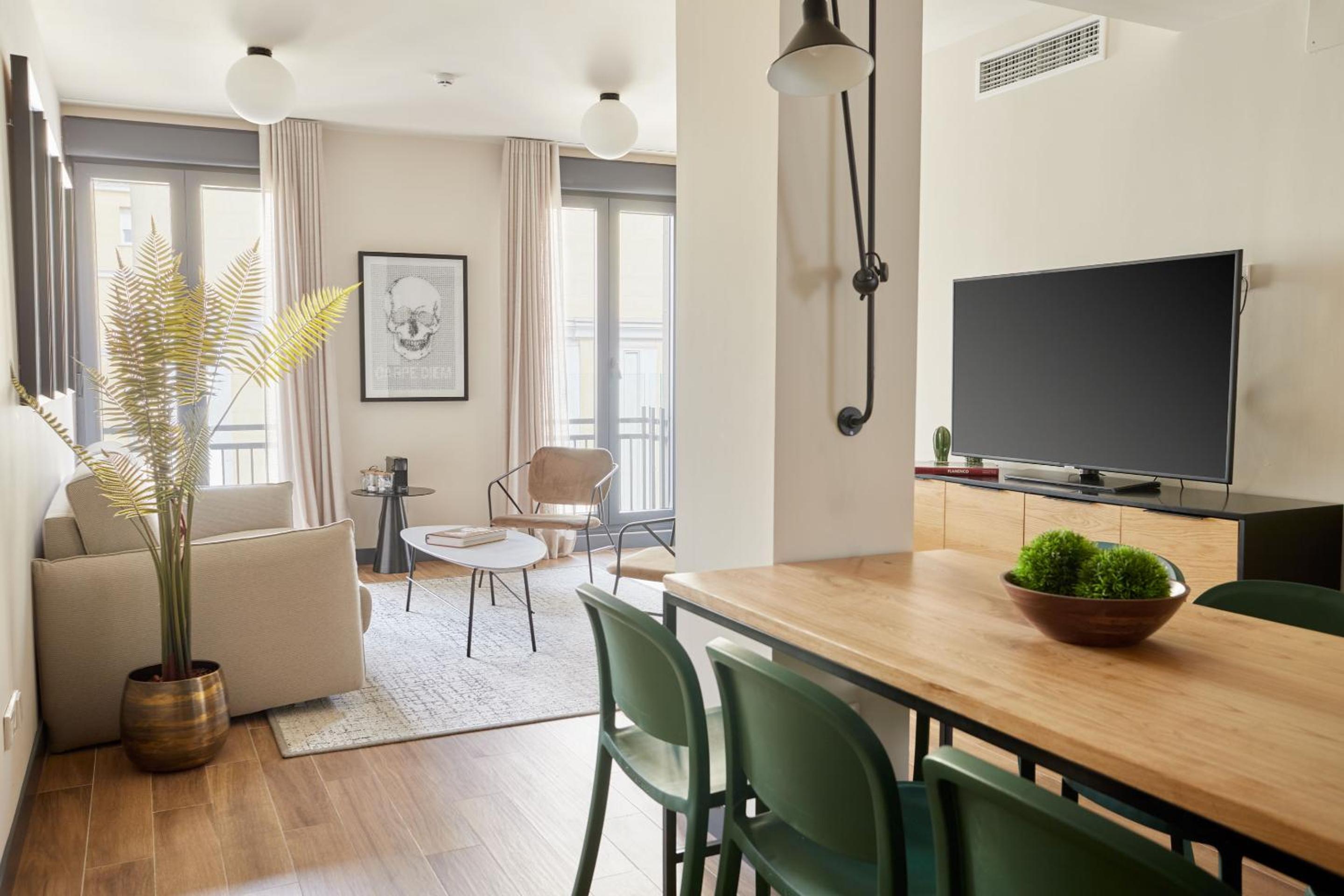 Apartamento de dos habitaciones con balcón