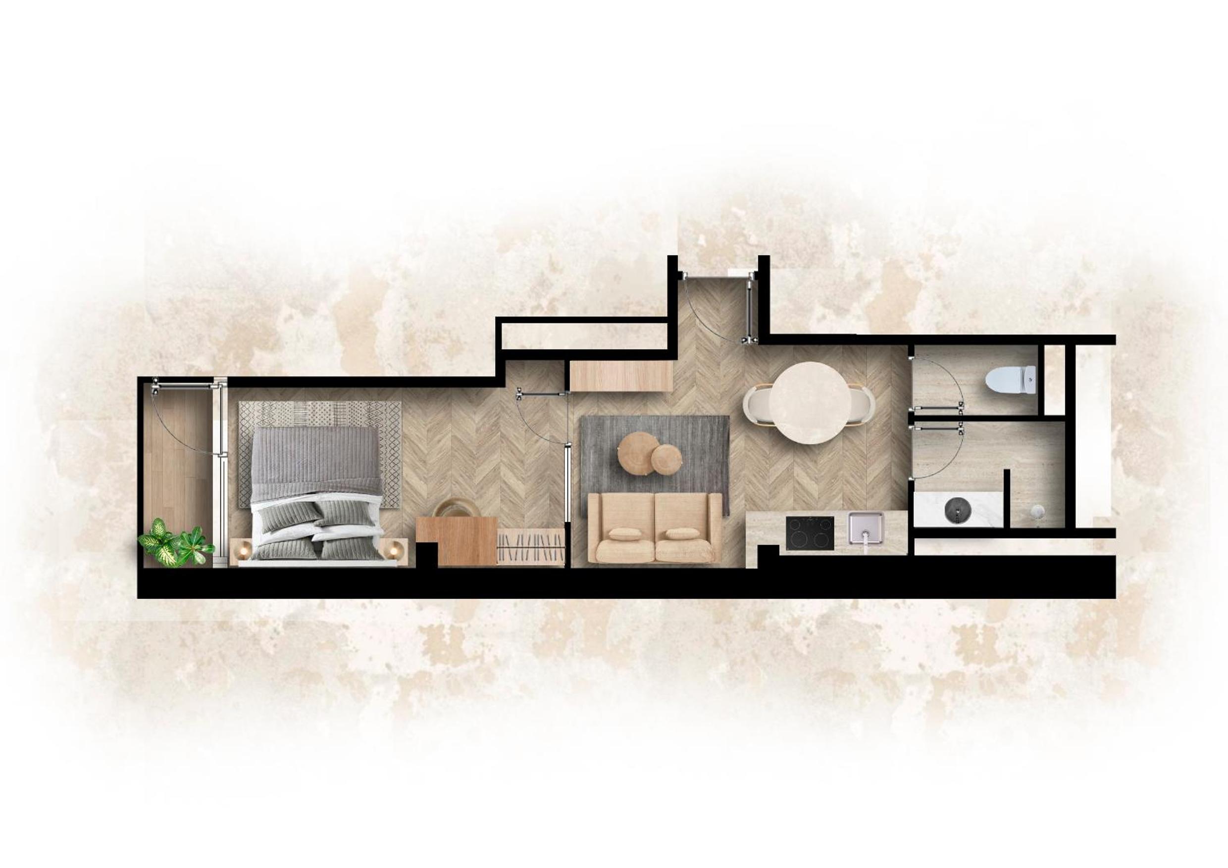 One-Bedroom Apartment with Balcony photo 1