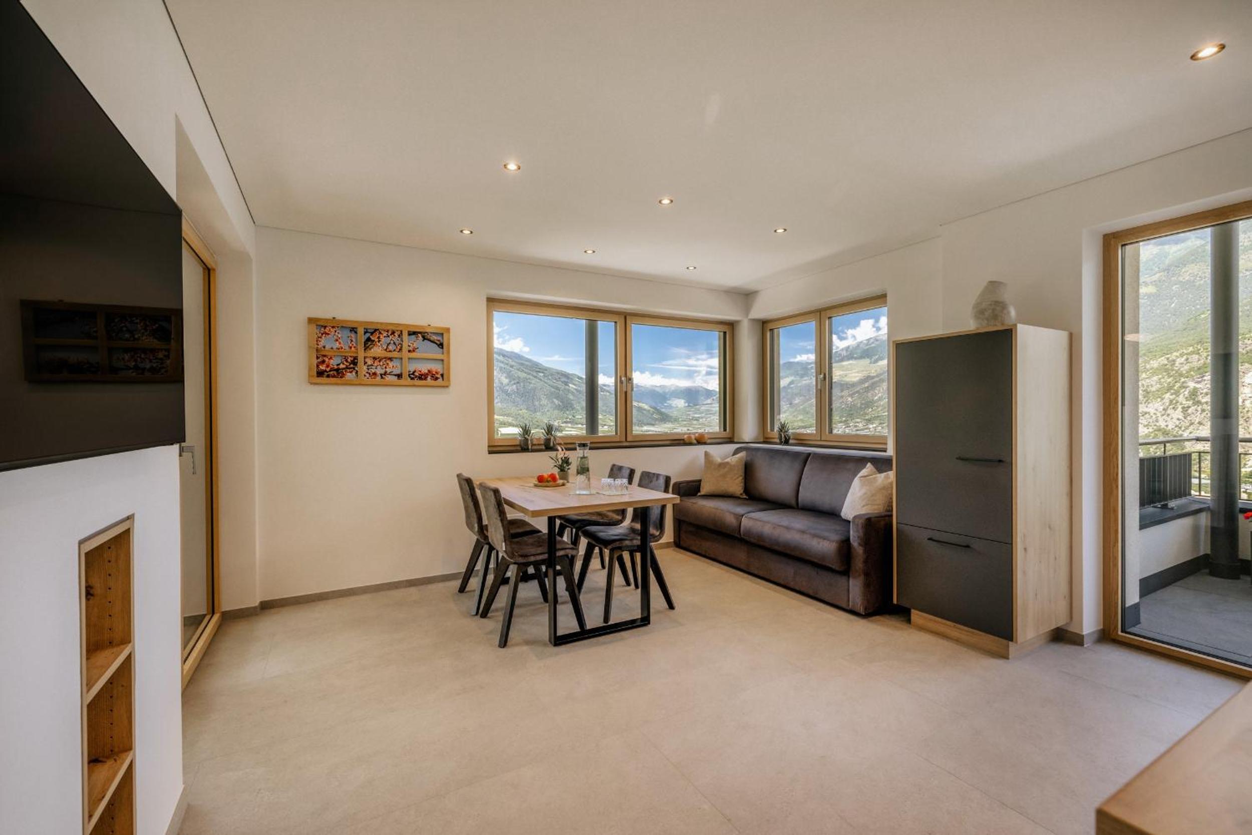 One-Bedroom Apartment with Balcony and Mountain View  