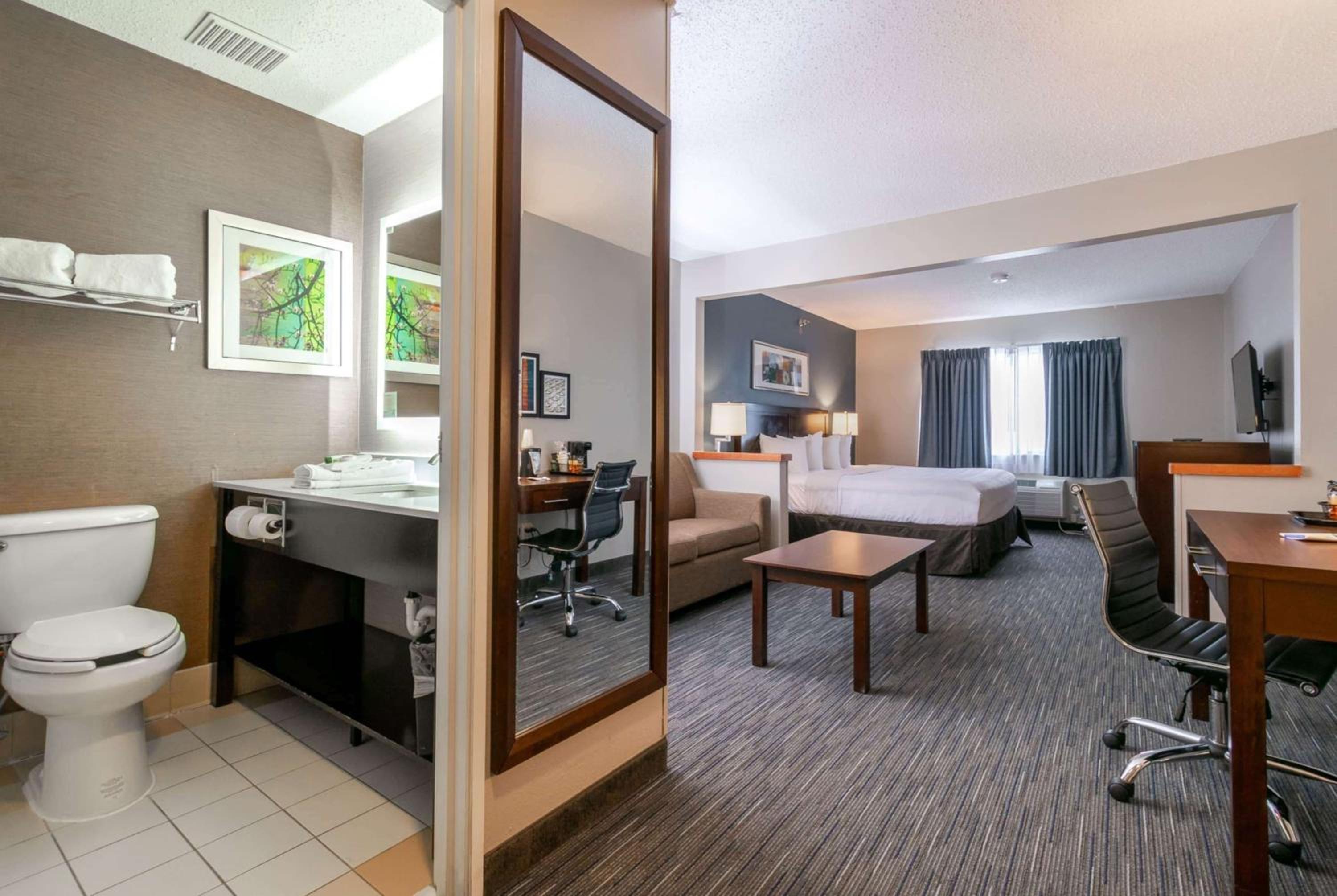 Deluxe King Room with Roll-In Shower - Mobility/Hearing Accessible - Non-Smoking