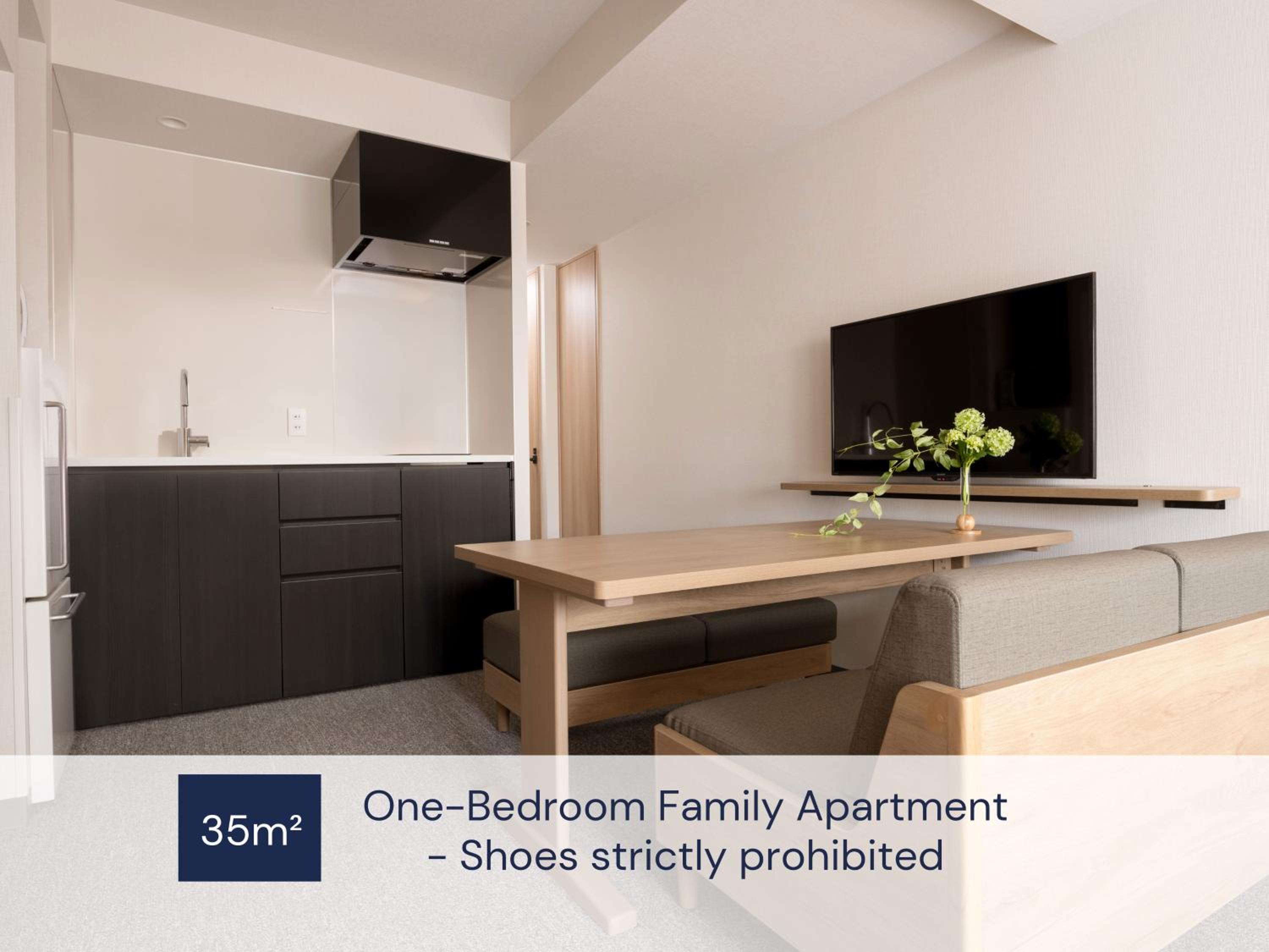 One-Bedroom Family Apartment- Shoes strictly prohibited