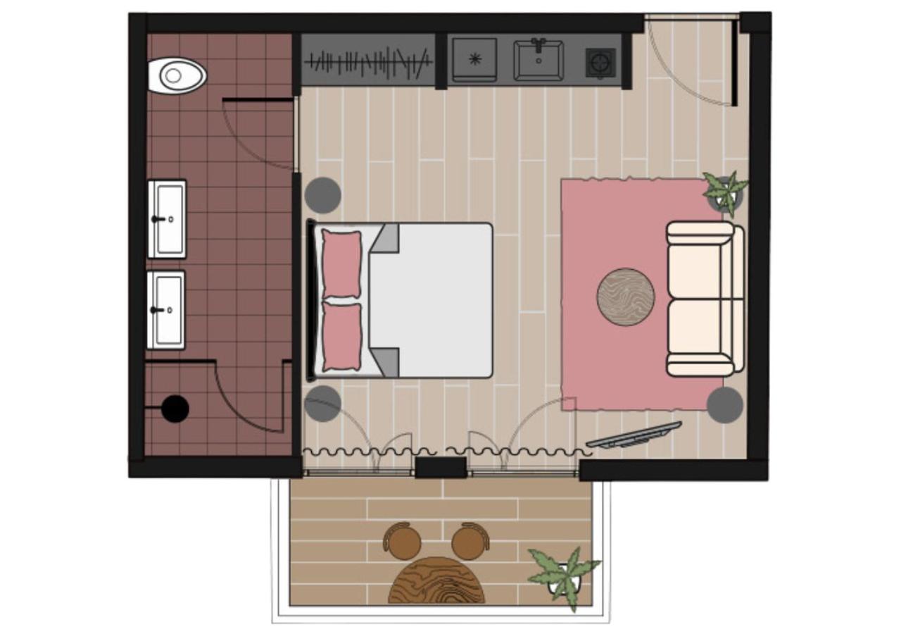 Studio Apartment with Balcony - Photo 16