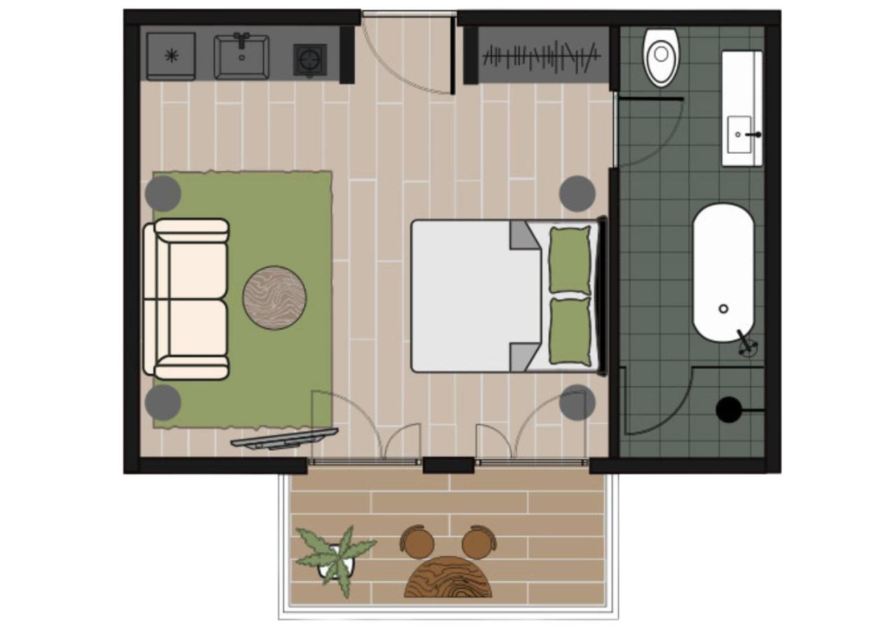 Studio Deluxe Apartment with Balcony - Photo 7