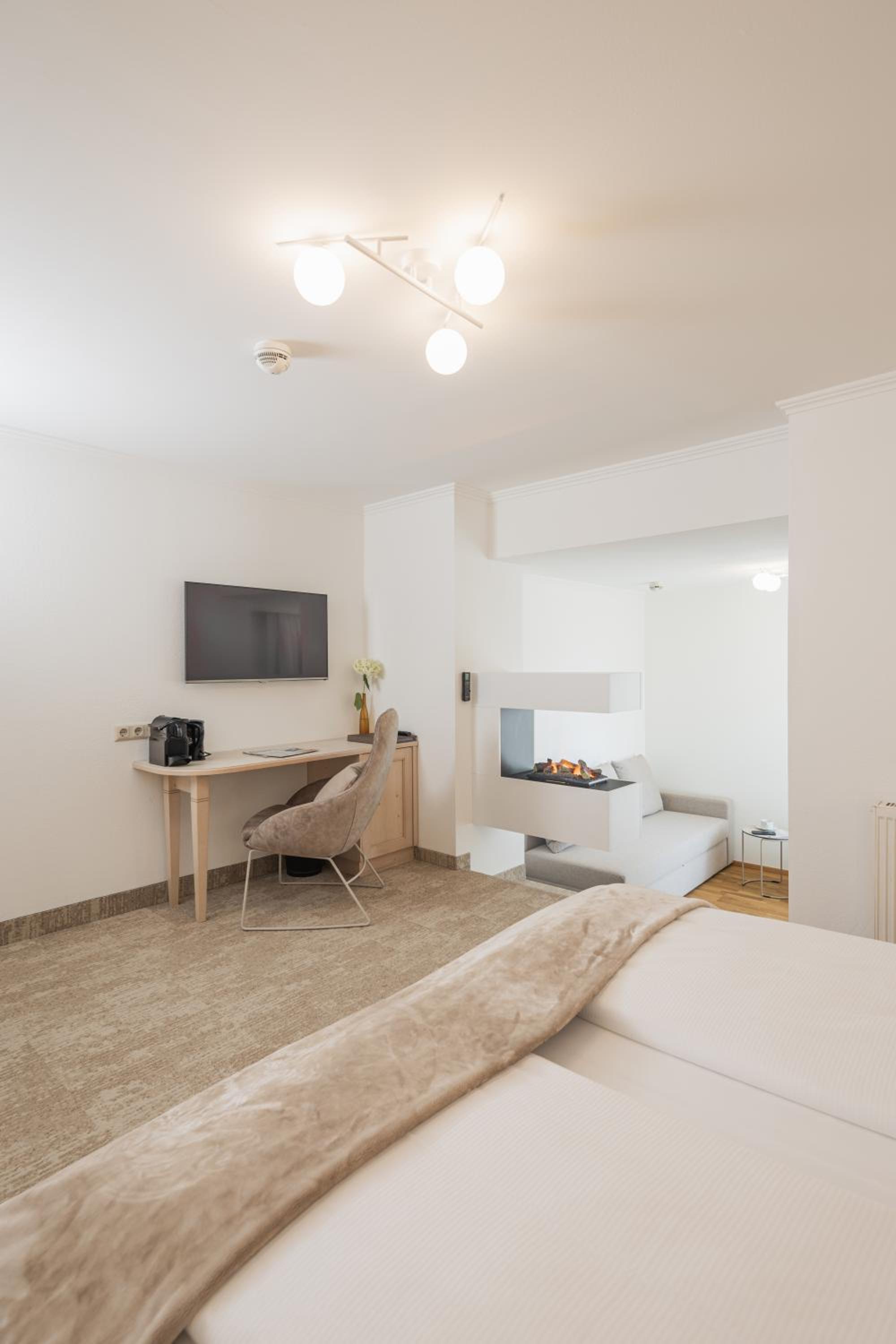 Family Room with Balcony and Electric Fireplace photo 1
