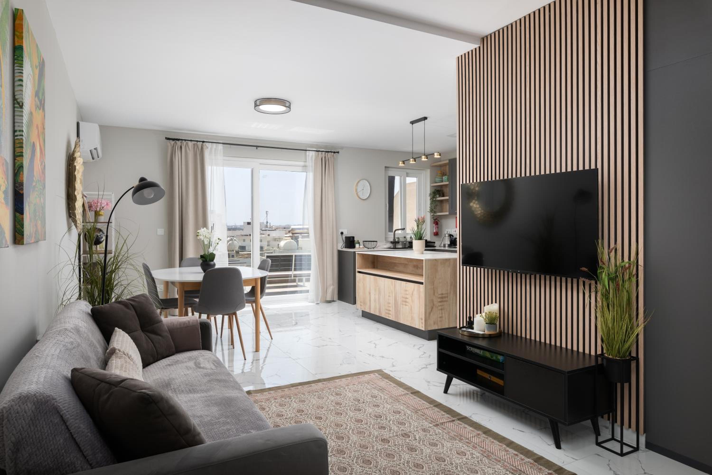 Two-Bedroom Apartment with Balcony and Terrace