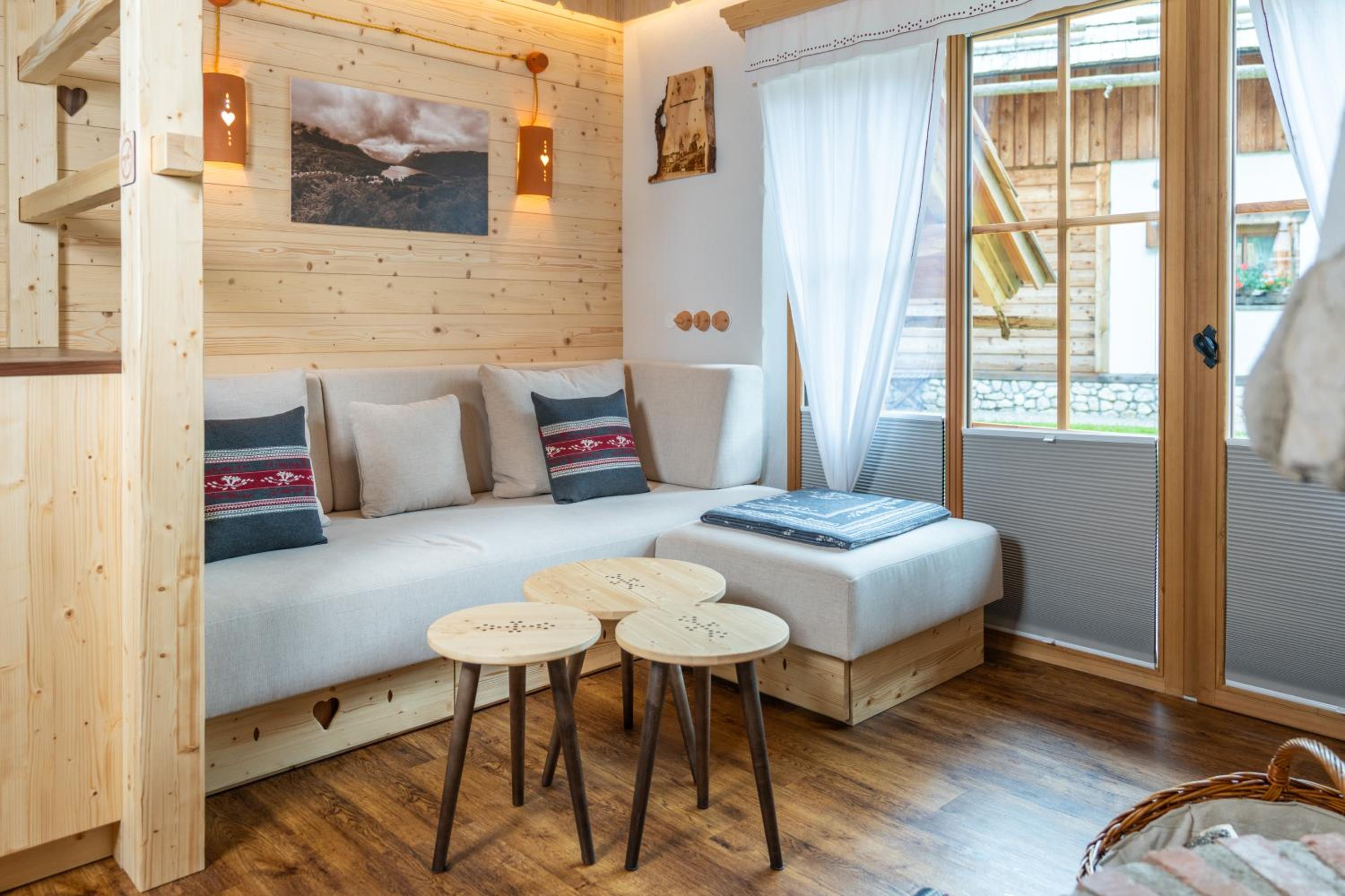 Chalet RAVBSIC with Mountain - River view, Fireplace and Sauna
