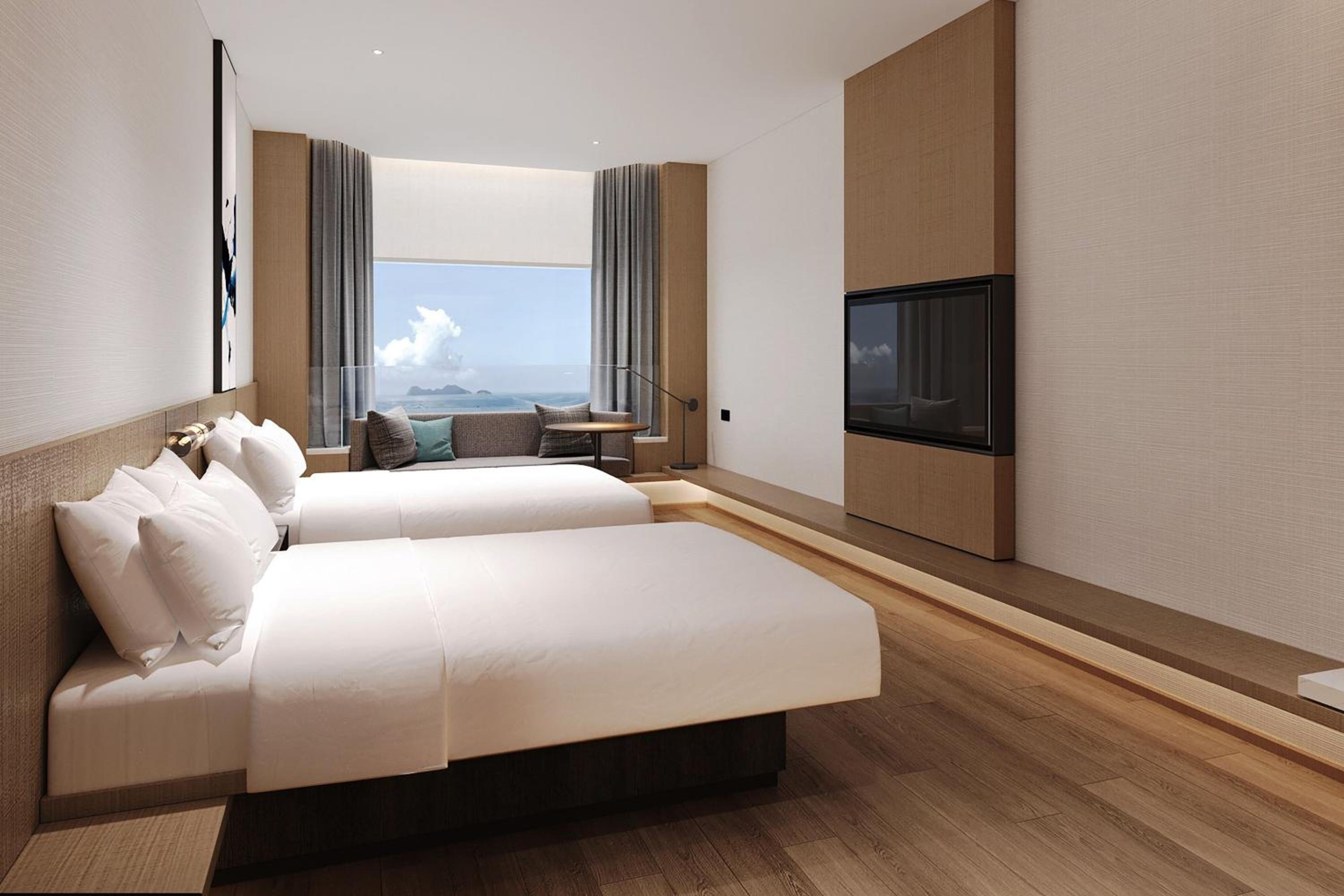 Standard Double Room with Two Double Beds and Ocean View