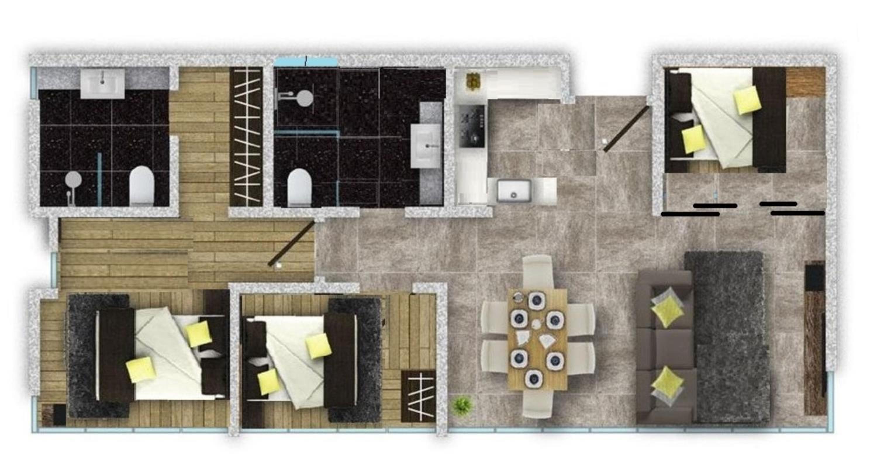 Three-Bedroom Apartment