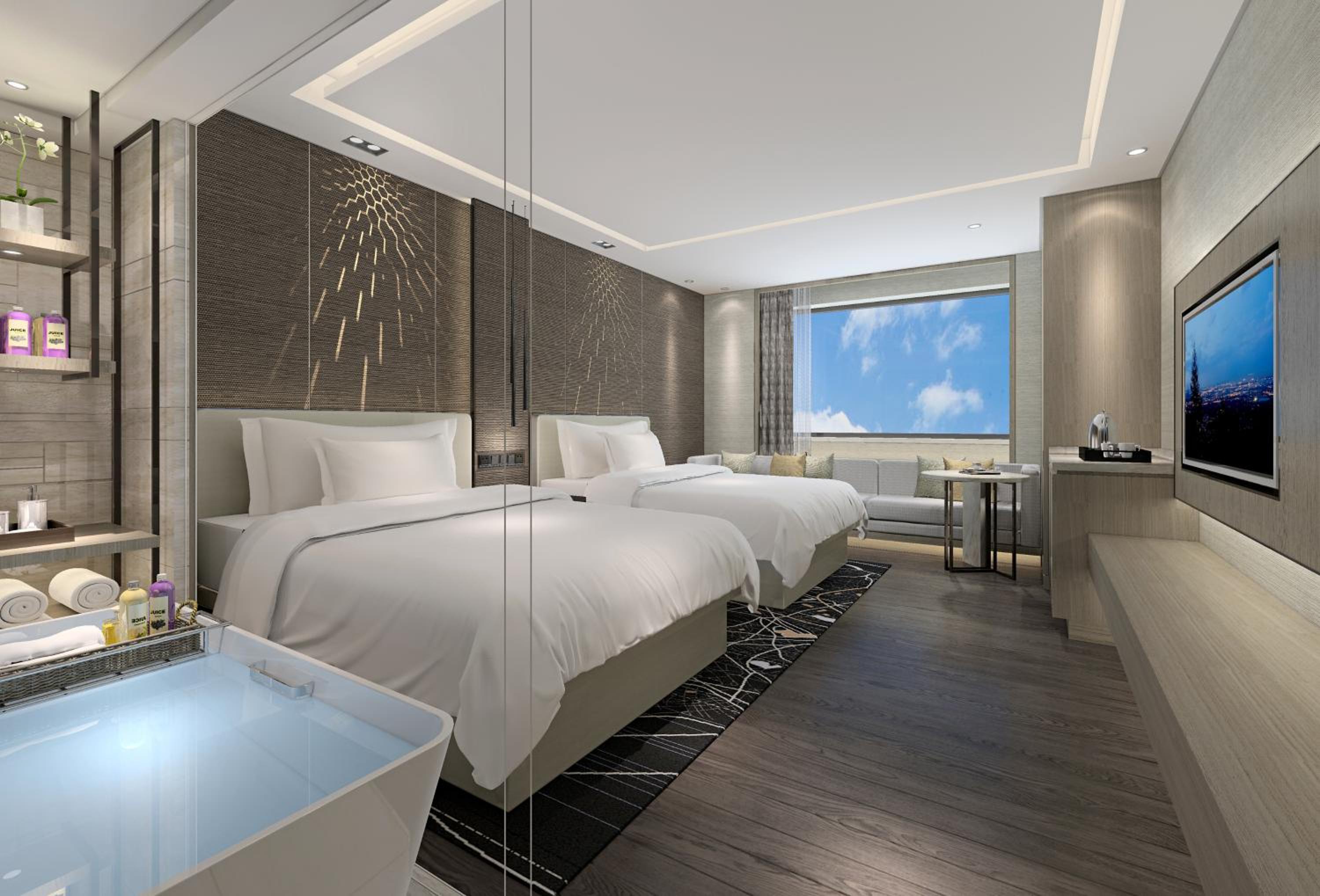 Double Room with Two Double Beds - Executive Lounge Access - Photo 3