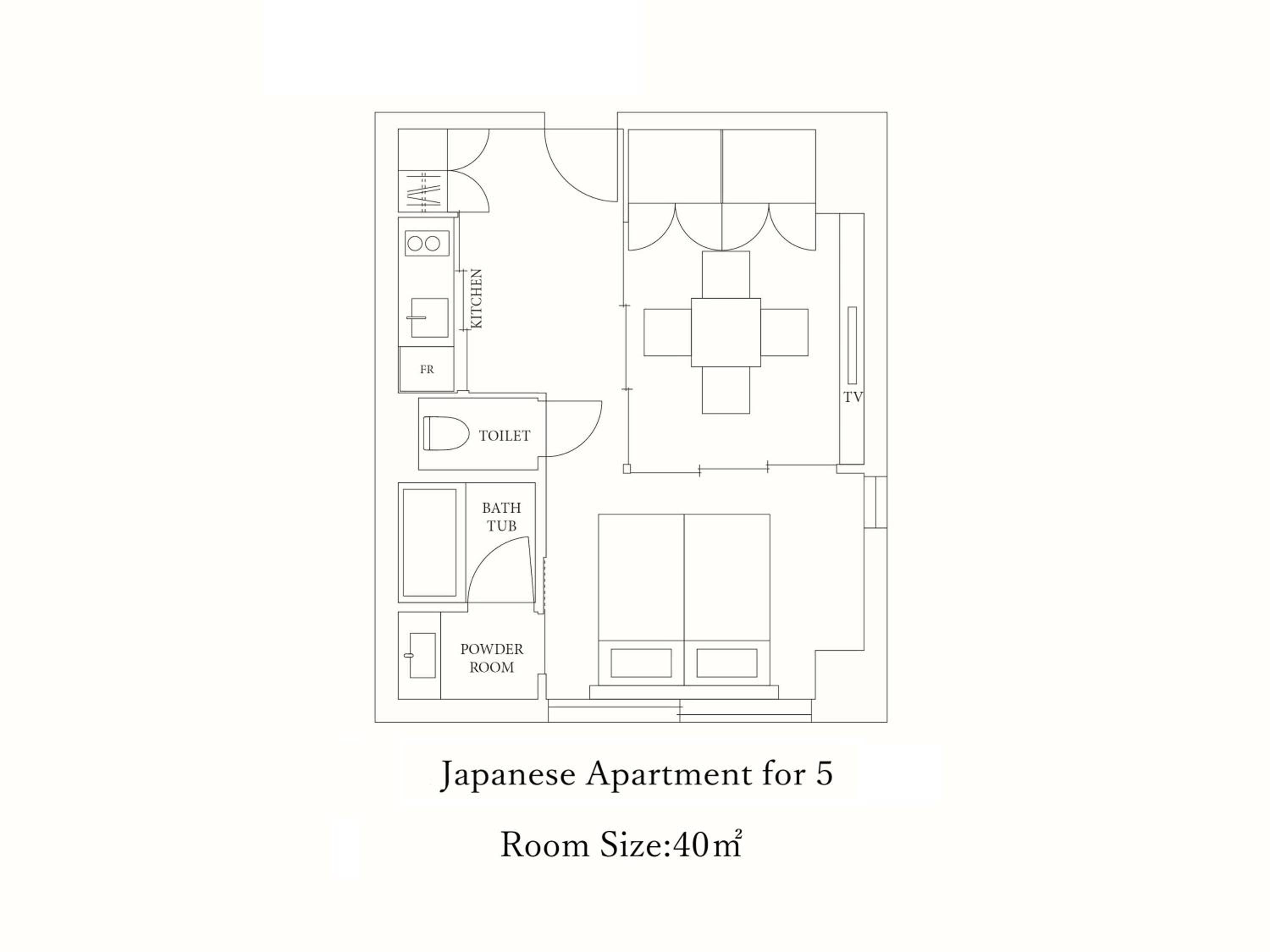 One-Bedroom Japanese Apartment For 5 photo 2