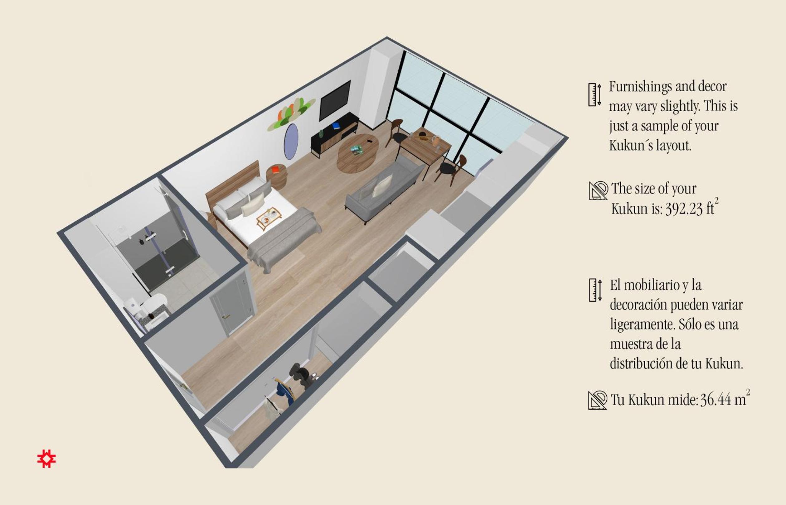 Deluxe studio apartment with queen bed photo 3
