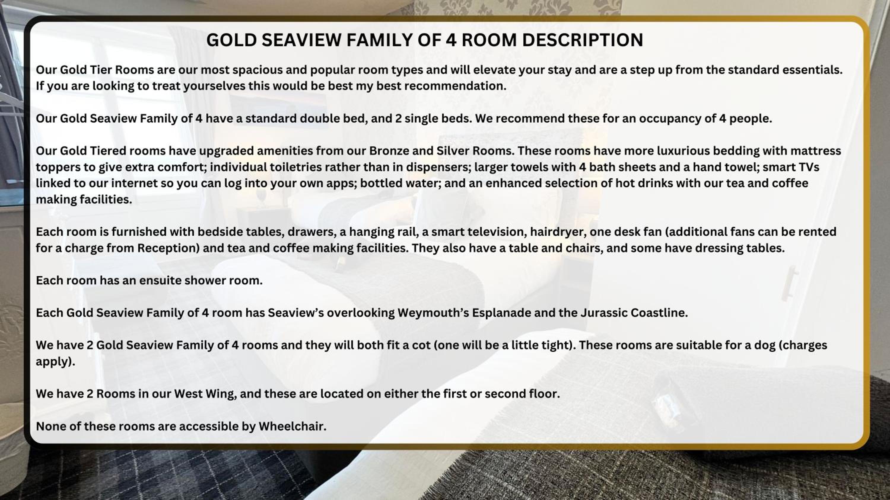Gold Seaview Family of 4 photo 2