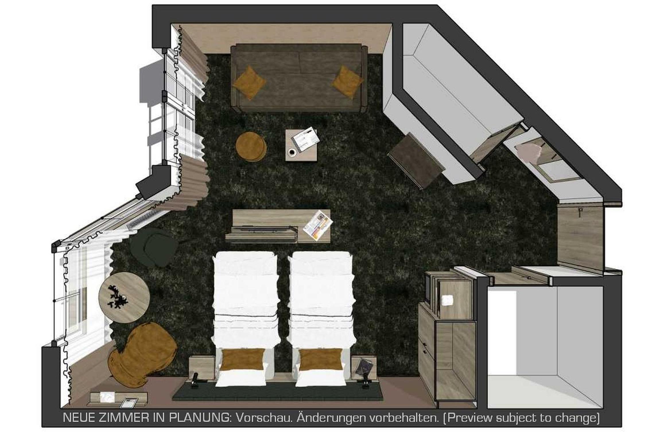 Deluxe Double or Twin Room with Mountain View