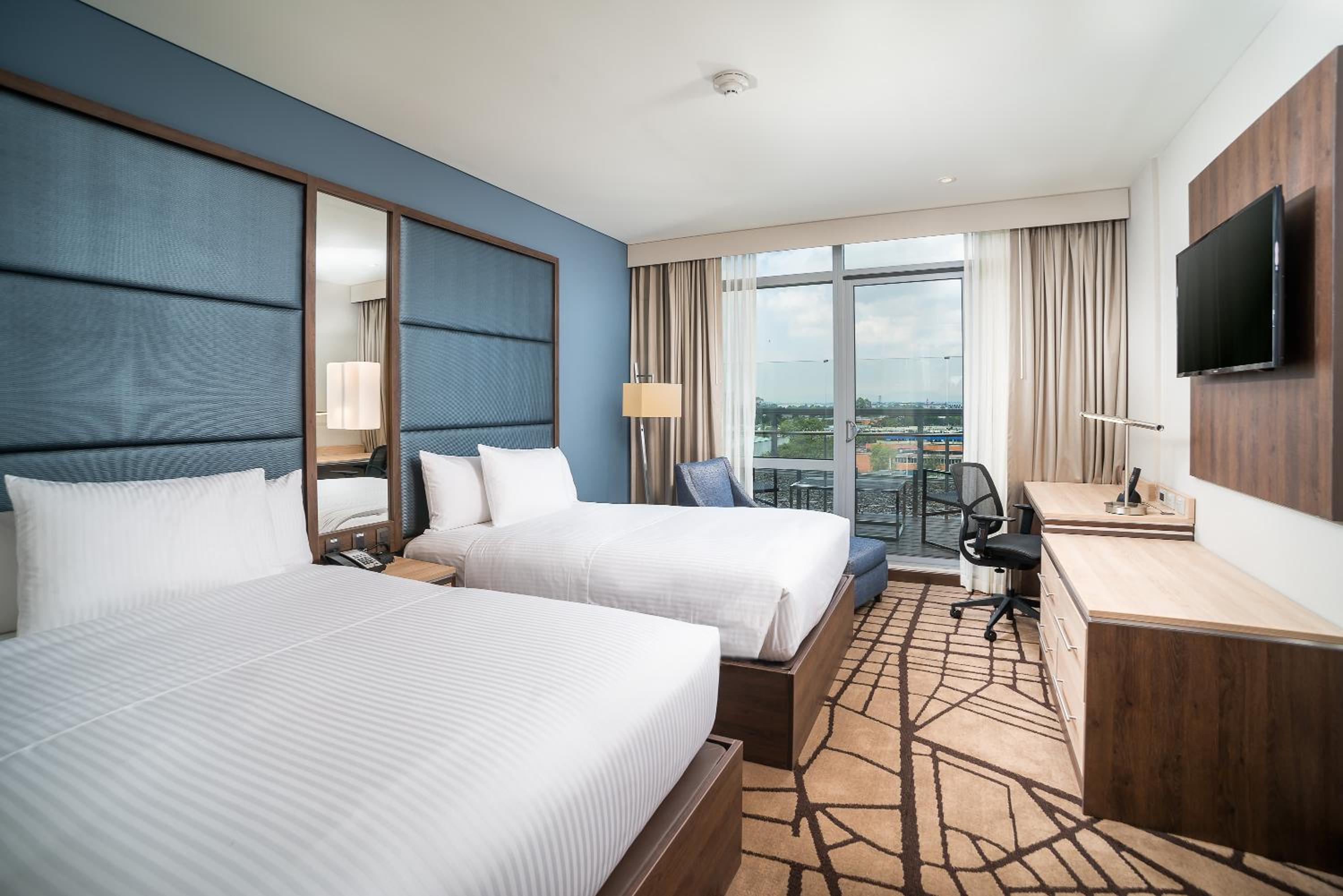 Double Room with Two Double Beds and Balcony