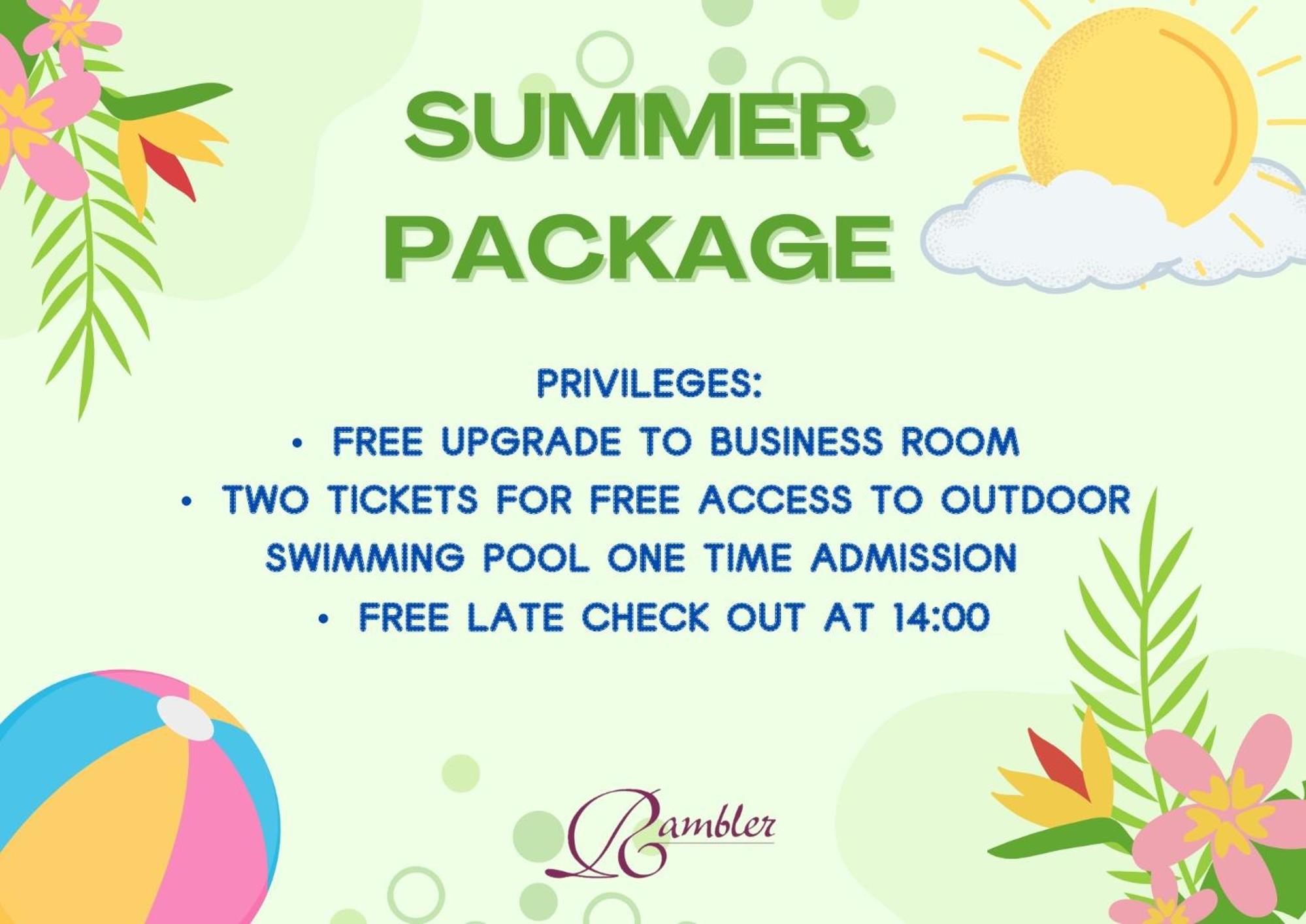 Summer Package - Free Upgrade to Business Room with Free Pool access for 2 per room per night photo 2