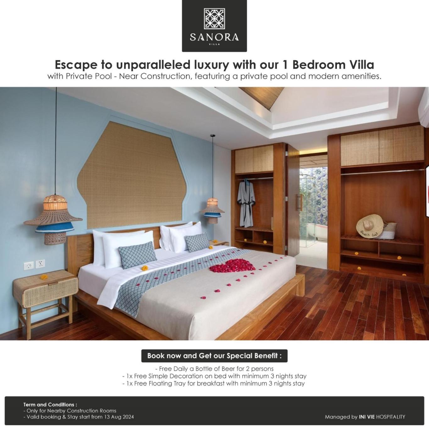 One Bedroom Villa with Private Pool - Nearby Construction