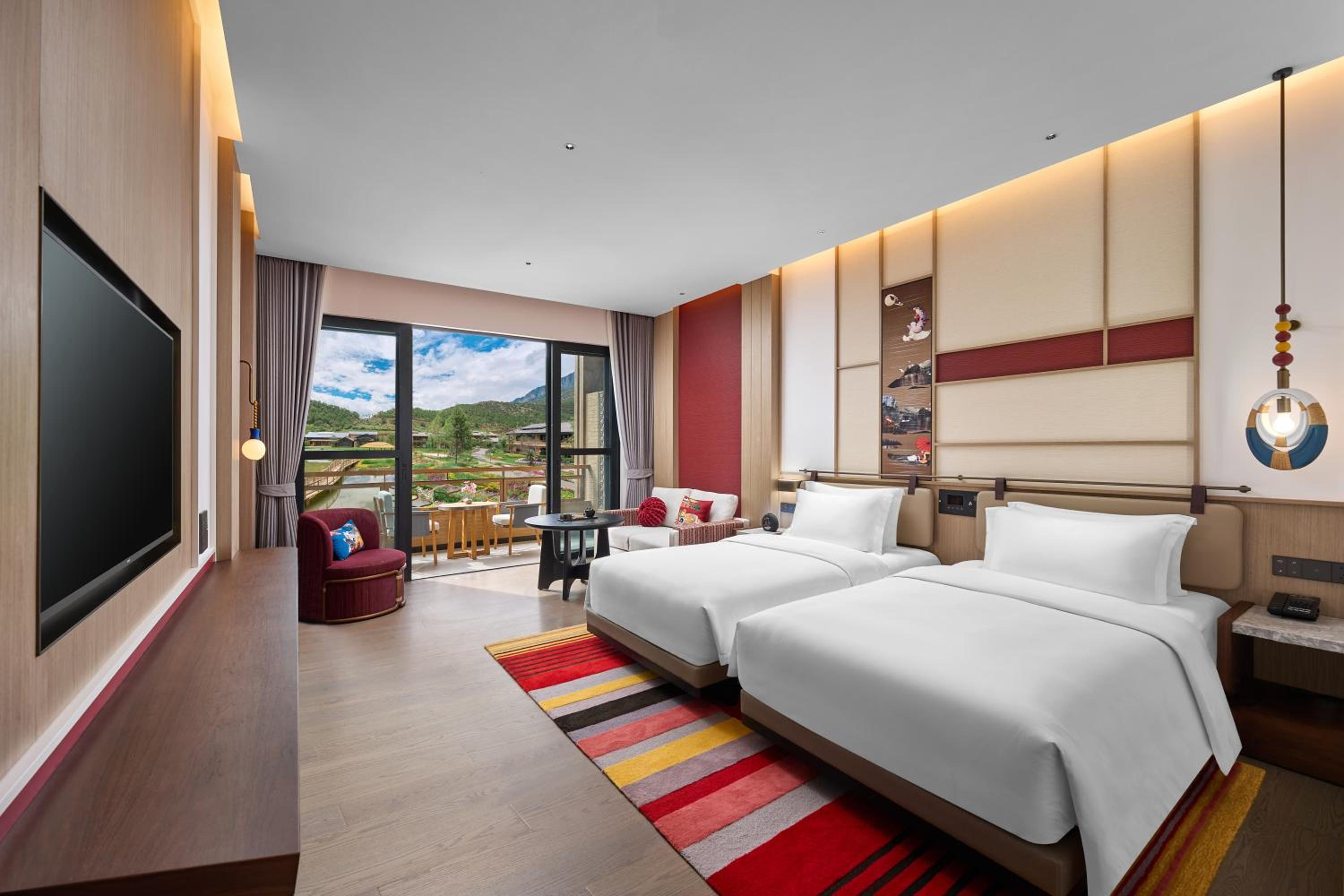 Premium Double Room with Two Double Beds and Garden View