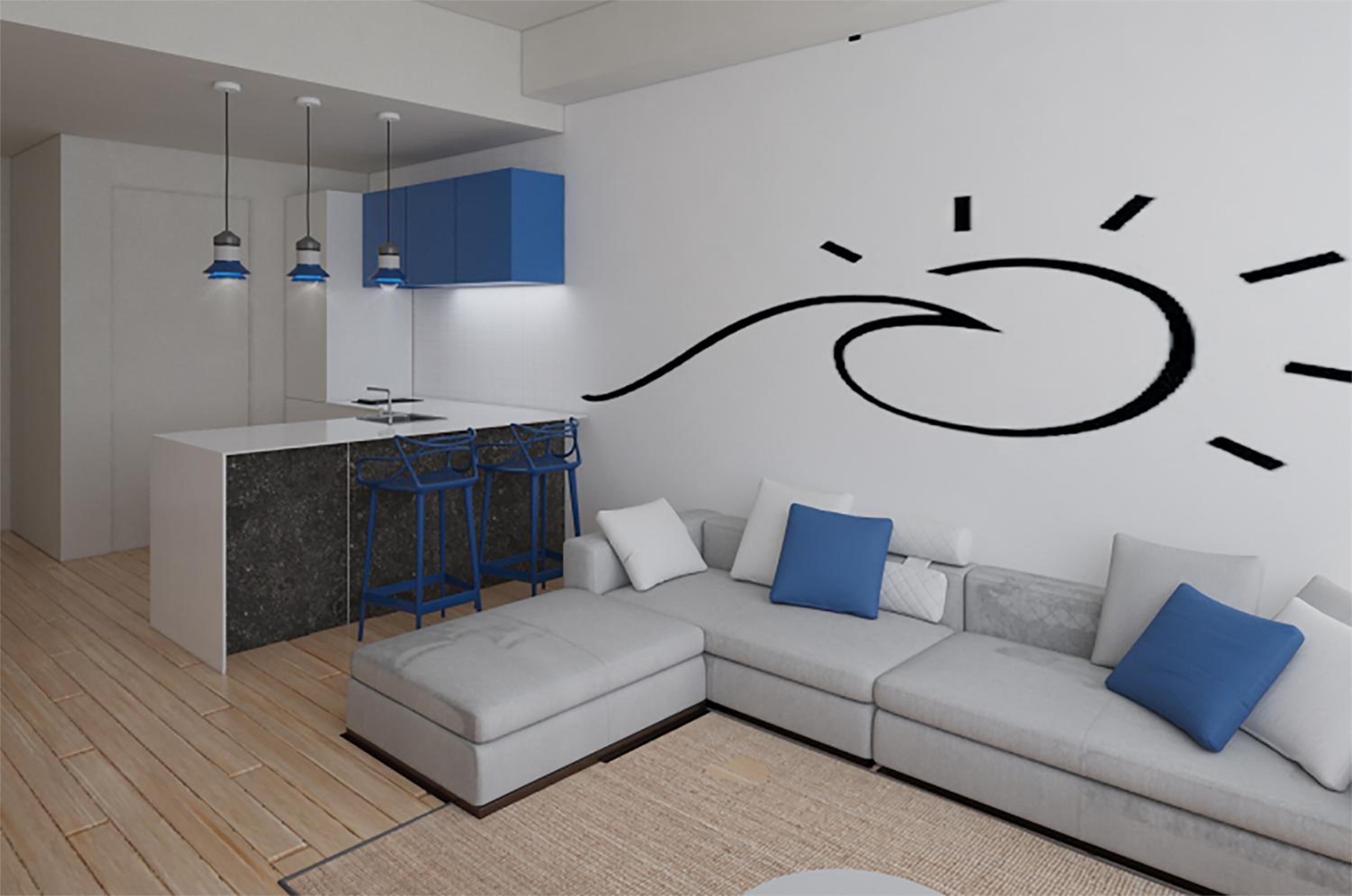 Fitness Room With One King Bed