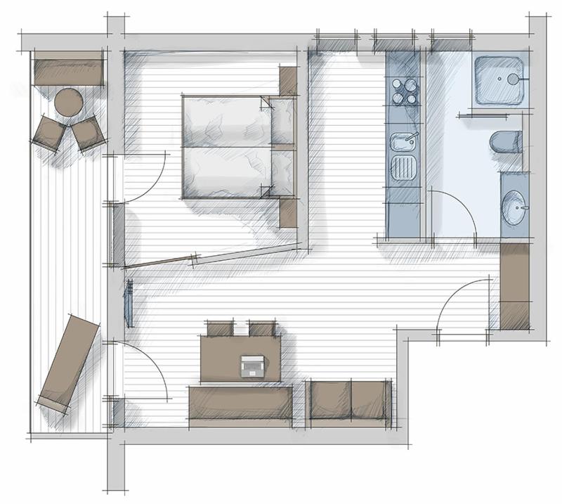 One-Bedroom Apartment with Balcony photo 2