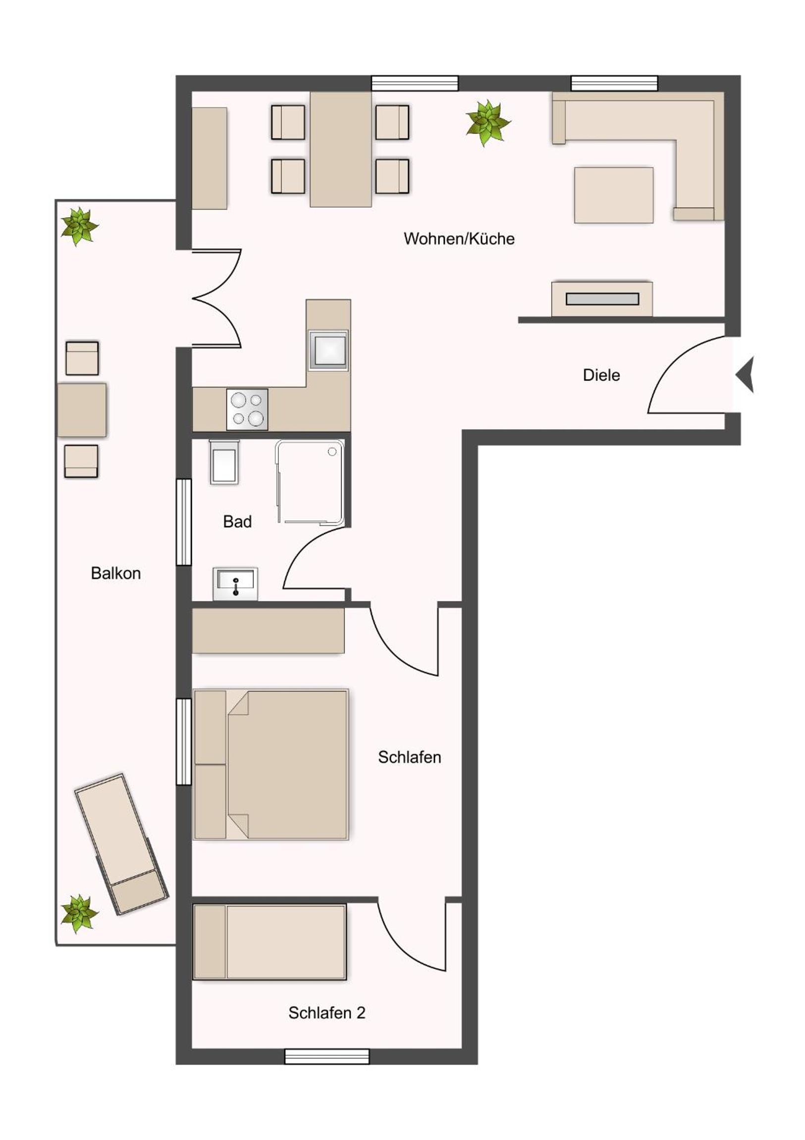 Two-Bedroom Apartment photo 2