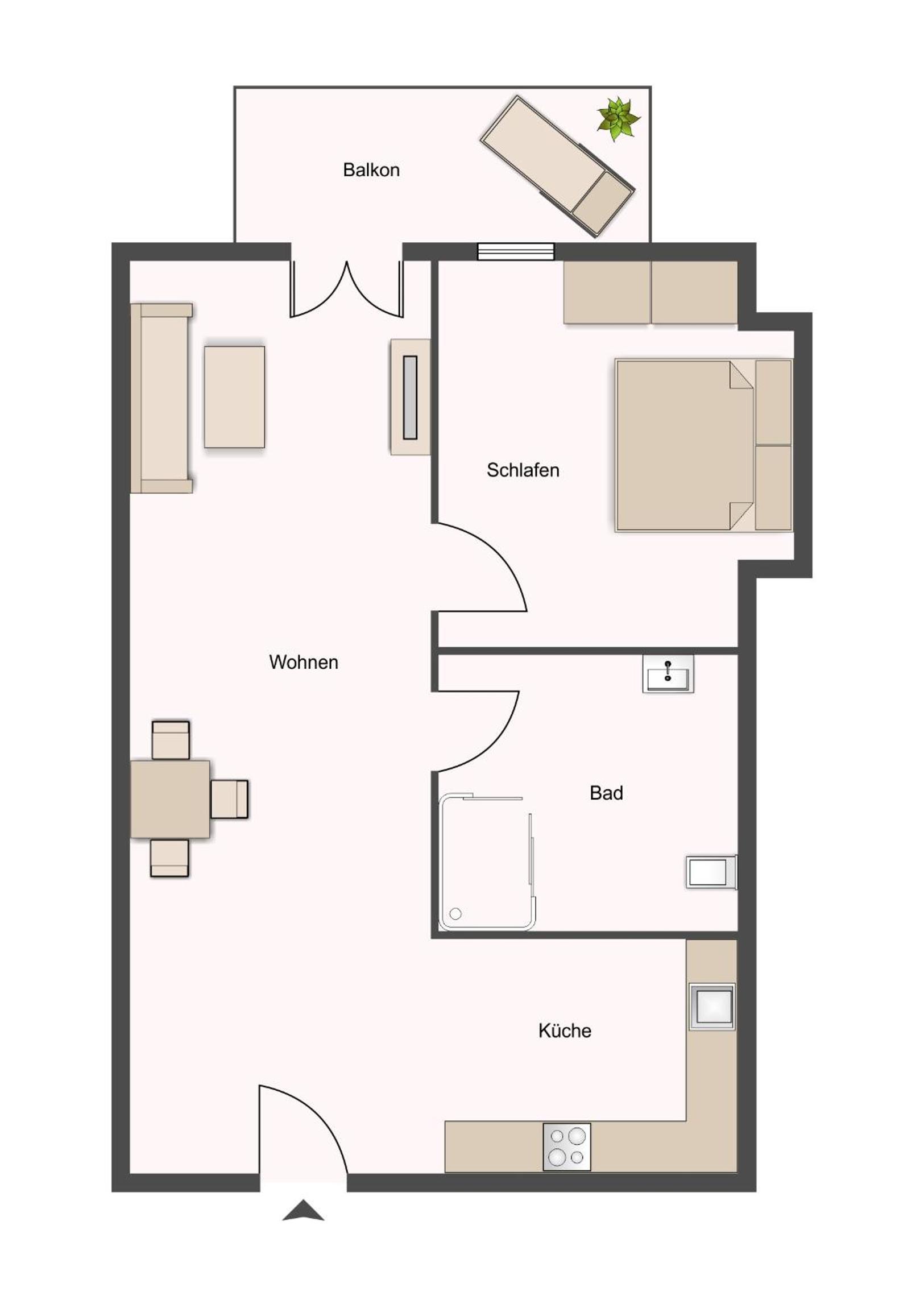 One-Bedroom Apartment with Balcony photo 3